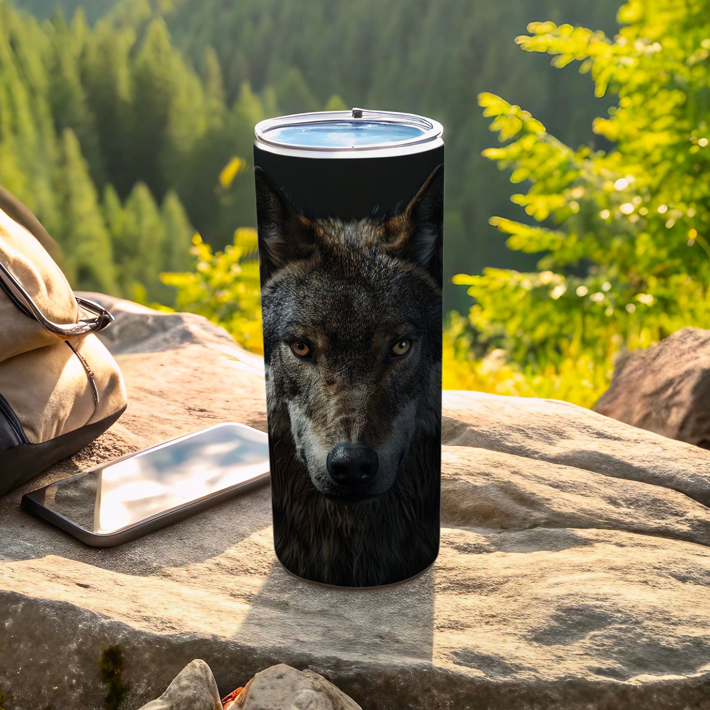 Majestic Forest Wolf Art Travel Tumbler product type
Tumbler, Wolf, Wildlife, Animal, Nature, Forest, Insulated cup, Travel mug, Drinkware, Majestic wolf, Fierce wolf, Alpha wolf, Outdoors, Hiking, Adventure, Gift idea, Animal lover, Wilderness, Gray wolf, Predator design