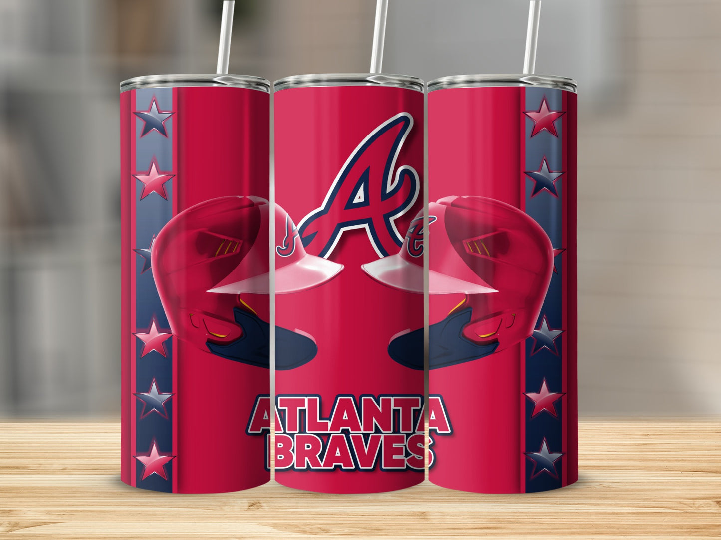 Atlanta Braves Helmets Stars Design Great Choice Tumblers