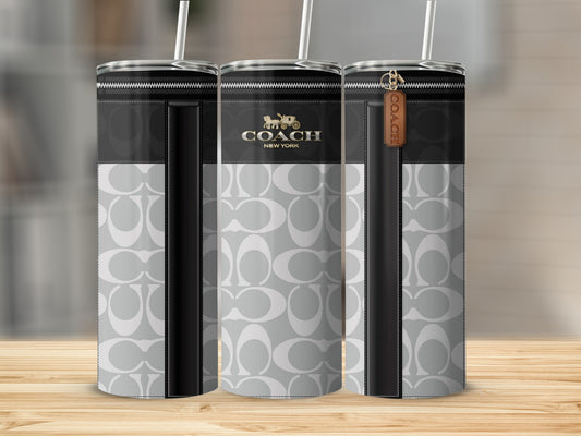 Coach New York Branded Tumbler with Straw Flask