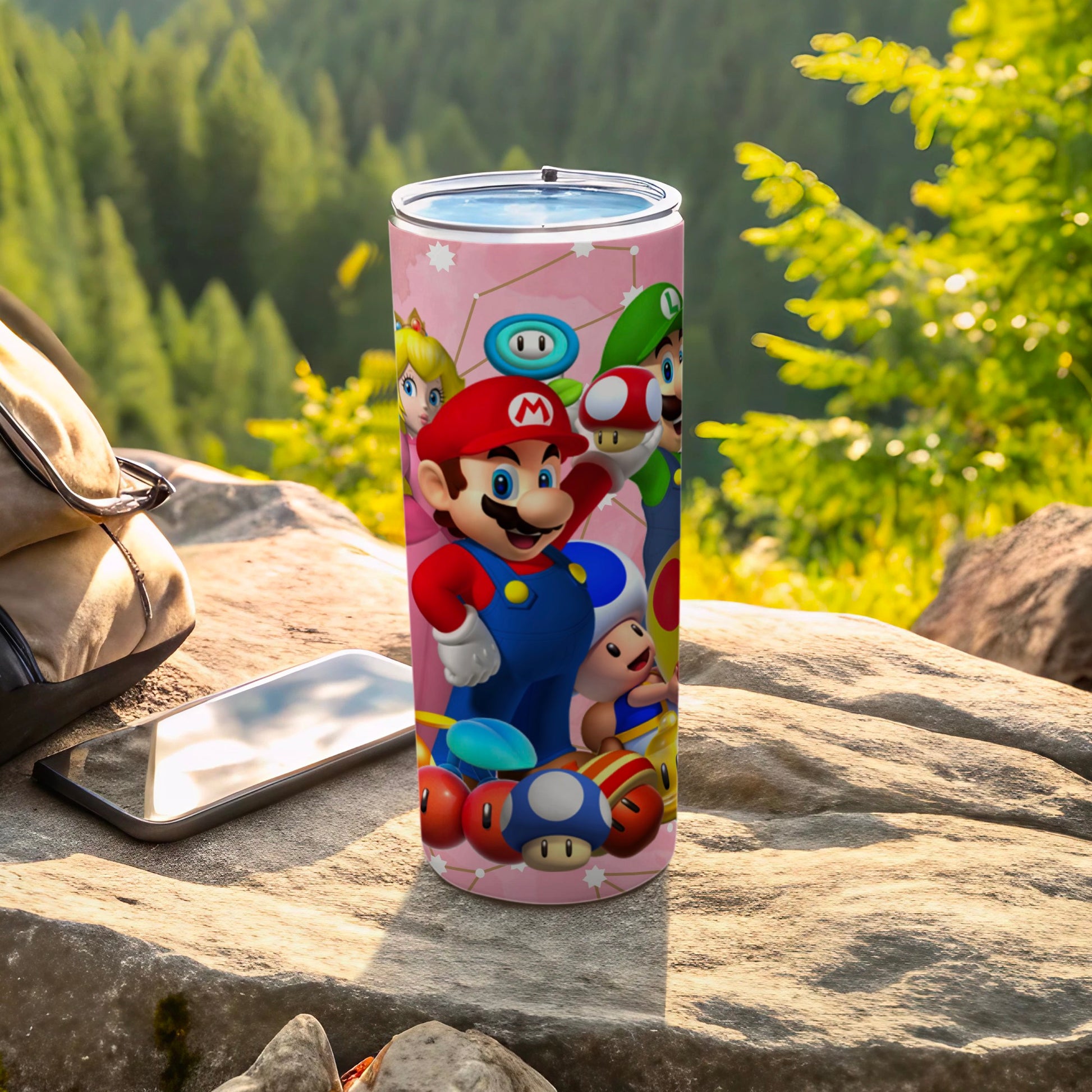 Colorful Cartoon Character Themed Drink Tumbler