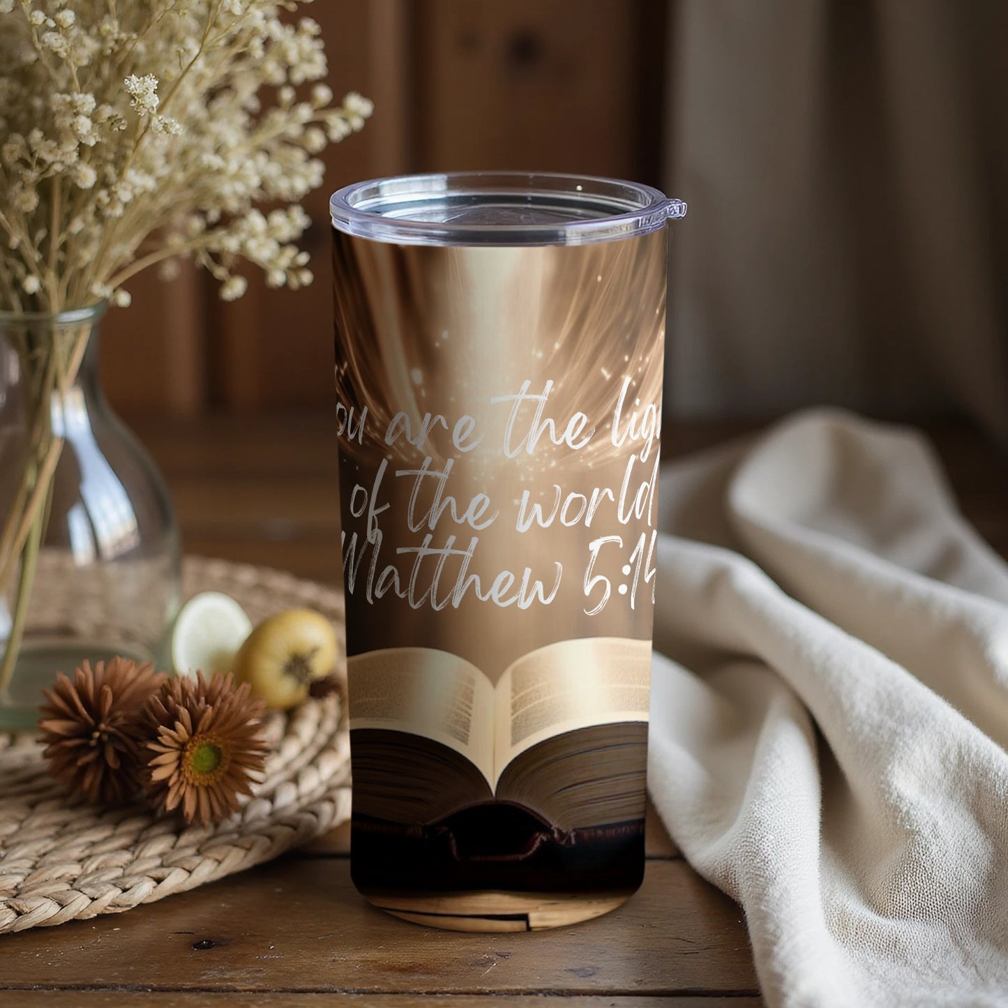 Inspirational Bible Verse Travel Mug for Daily Motivation