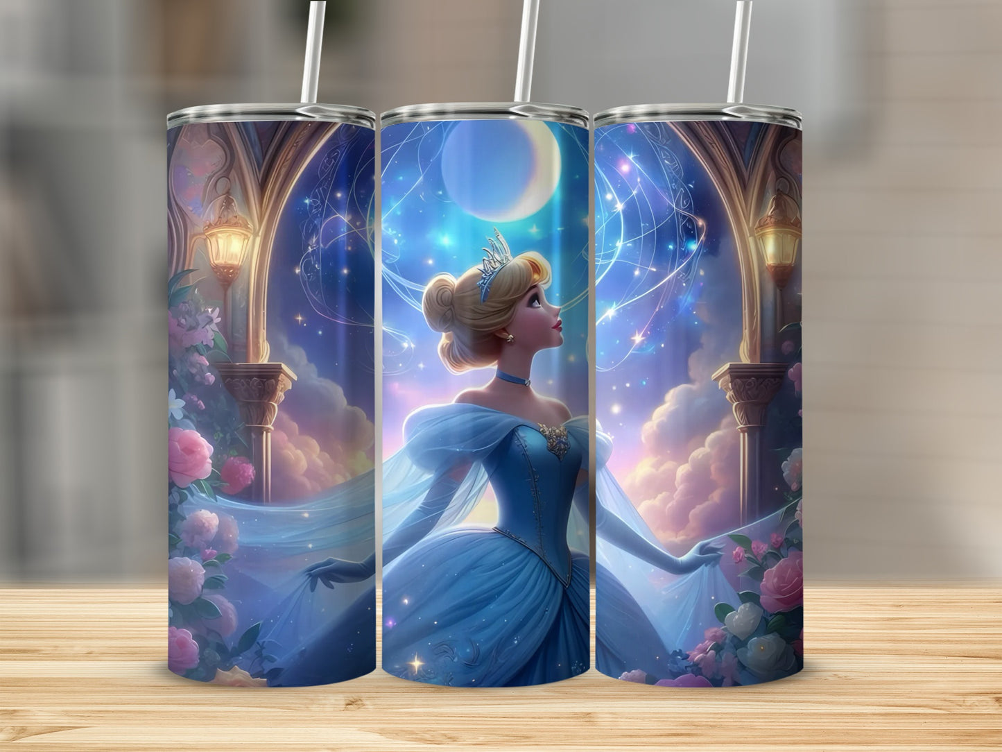 Enchanting Princess Fantasy Scene Tumbler Cup