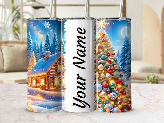 Personalized Winter Wonderland Christmas Tumbler