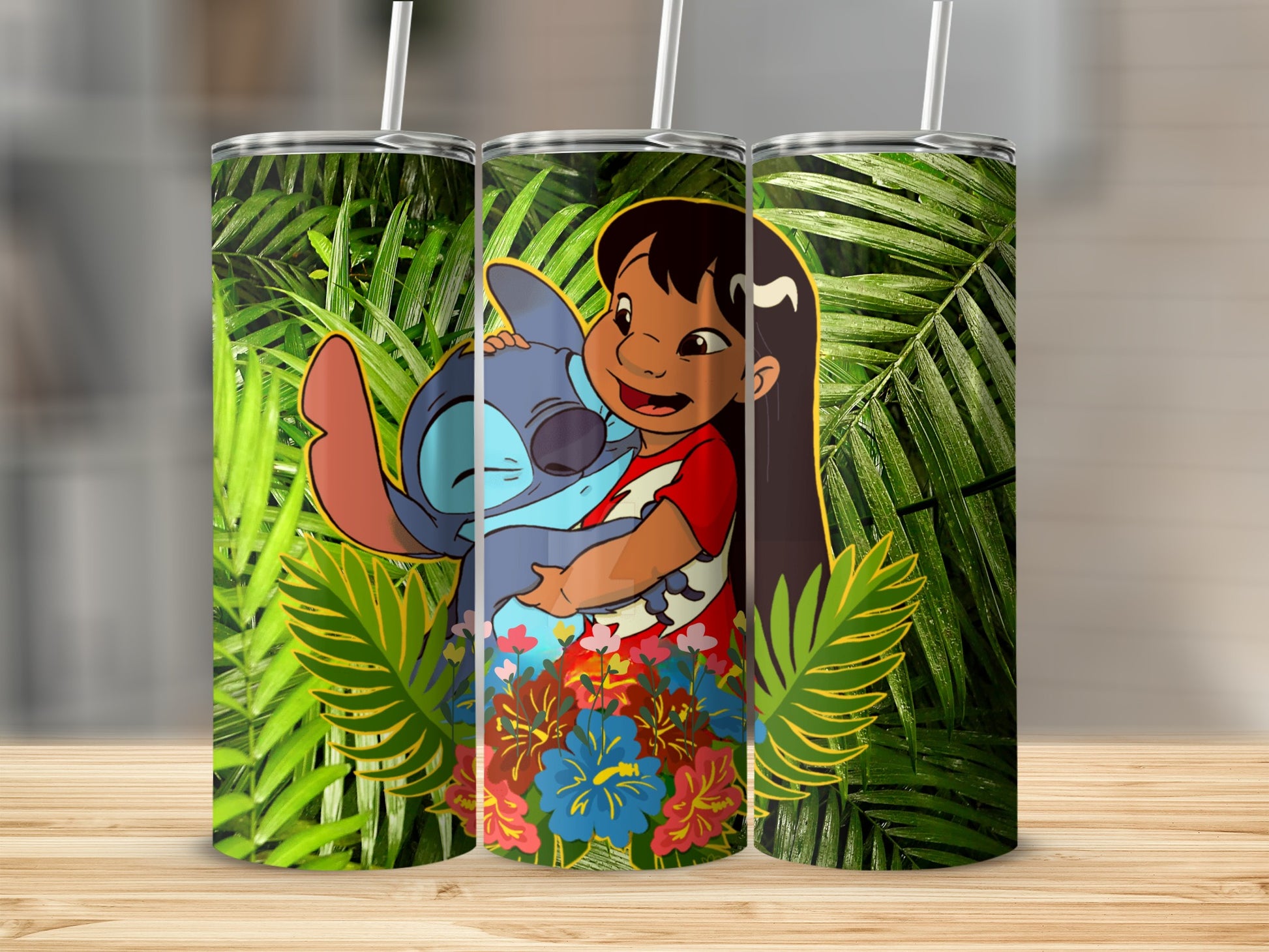 Adorable Hawaiian Character Hug Stainless Steel Tumbler