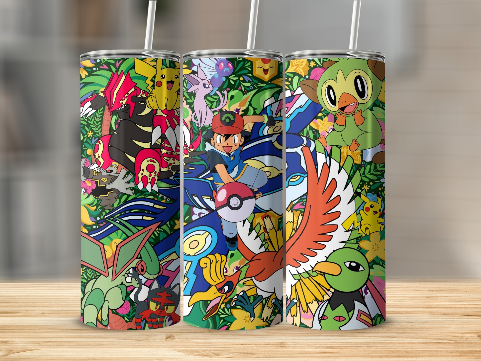 Colorful Pokemon Themed Tumbler for Fans Collection