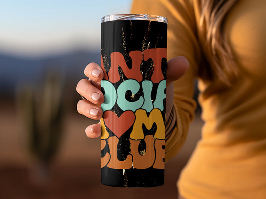 Anti Social Club Colorful Design Tumbler