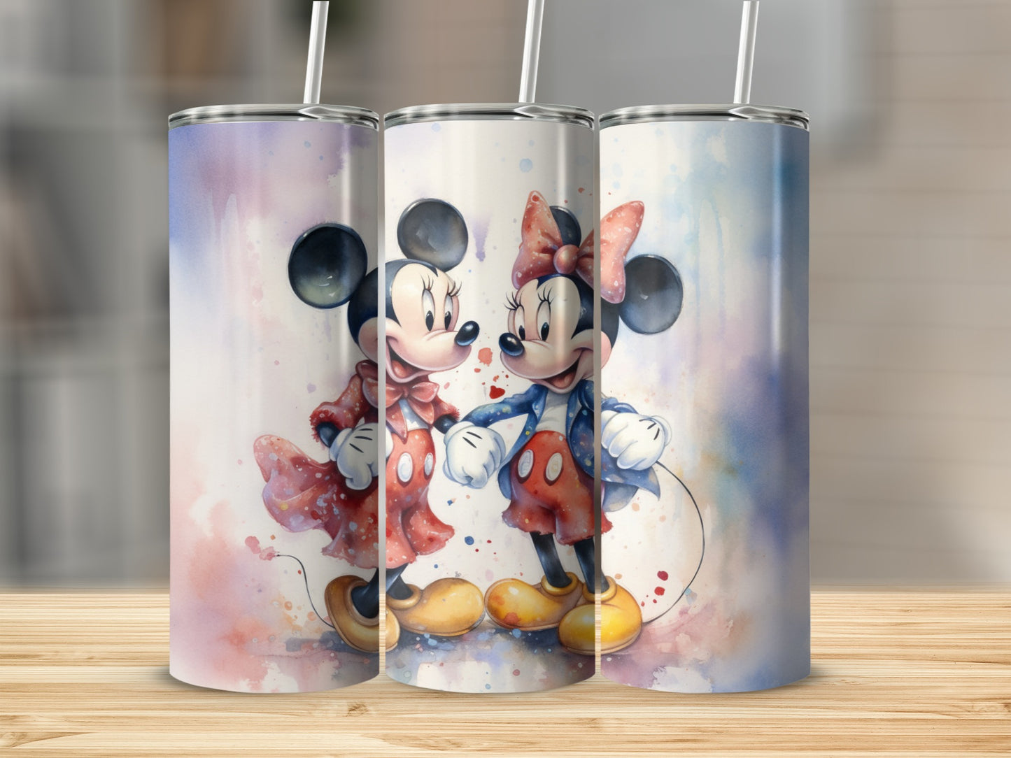Adorable Minnie and Mickey Mouse Tumbler