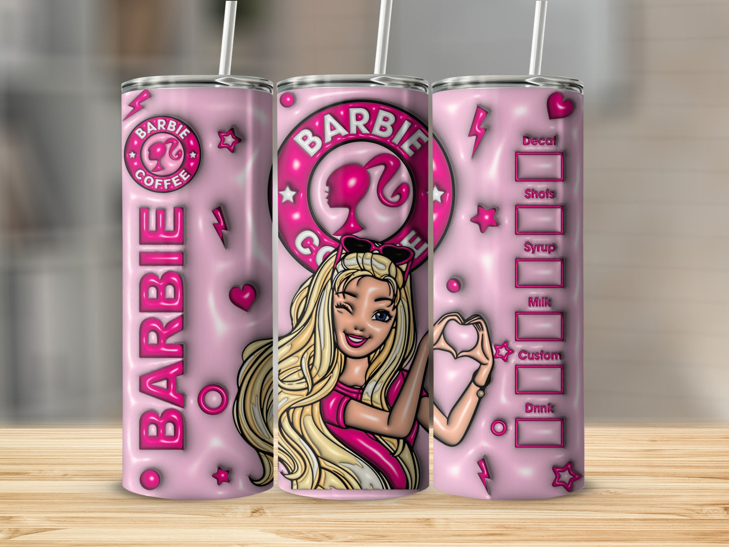 Barbie Coffee Logo Barbie Girl Design Decaf Shots Tumblers