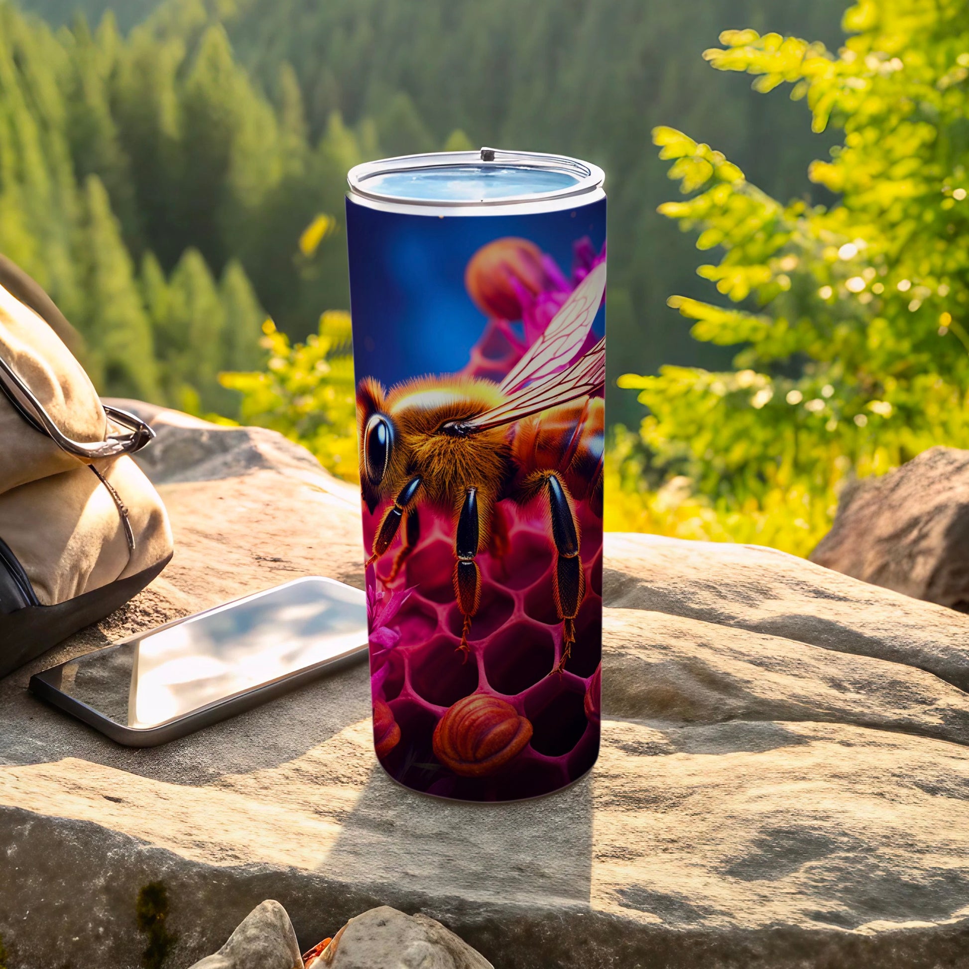 Giant Honeybee Hexagon Cell Pattern Tumbler product type