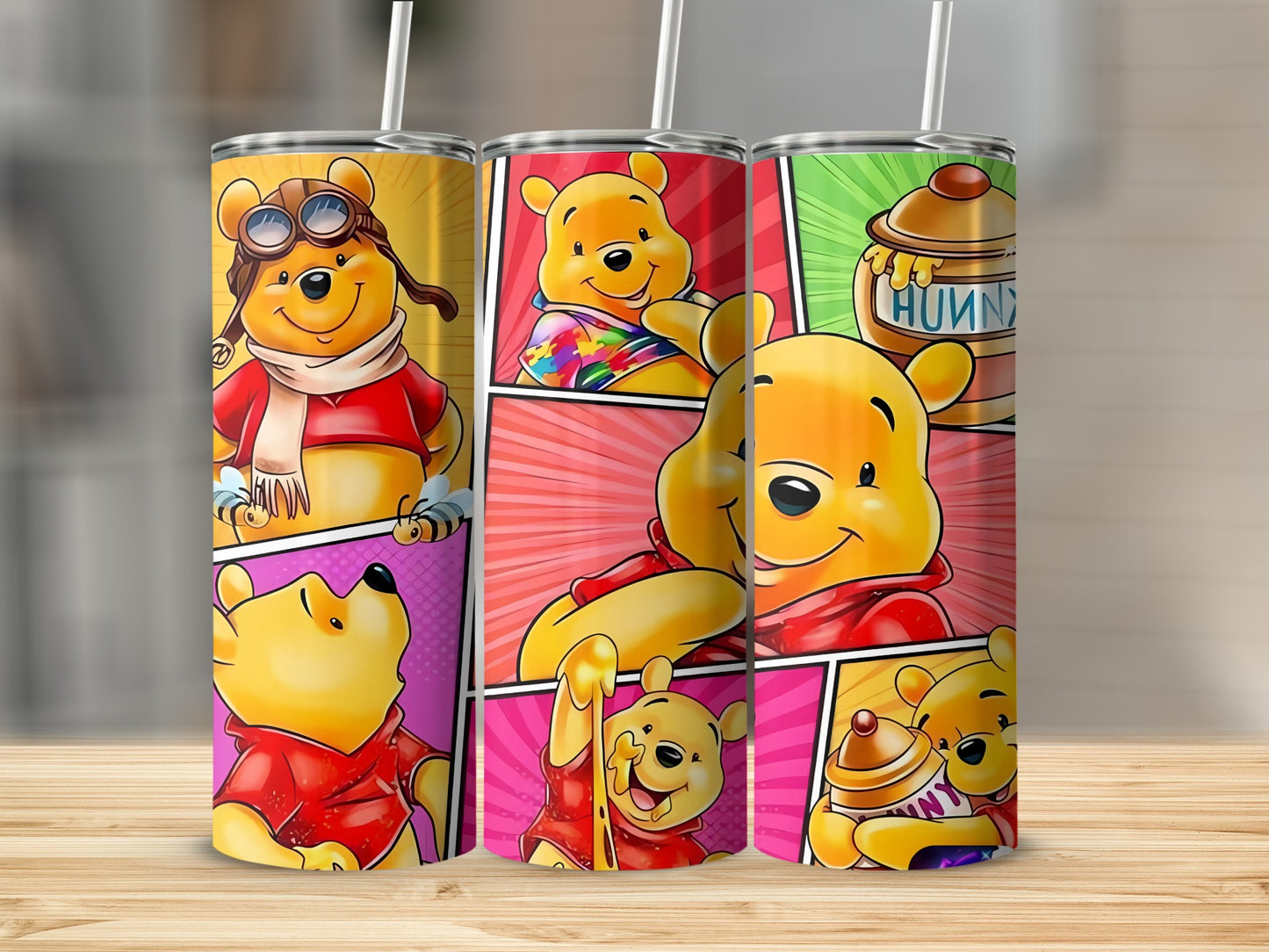 Winnie the Pooh Comic Strip Hunny Friends Illustration Tumblers