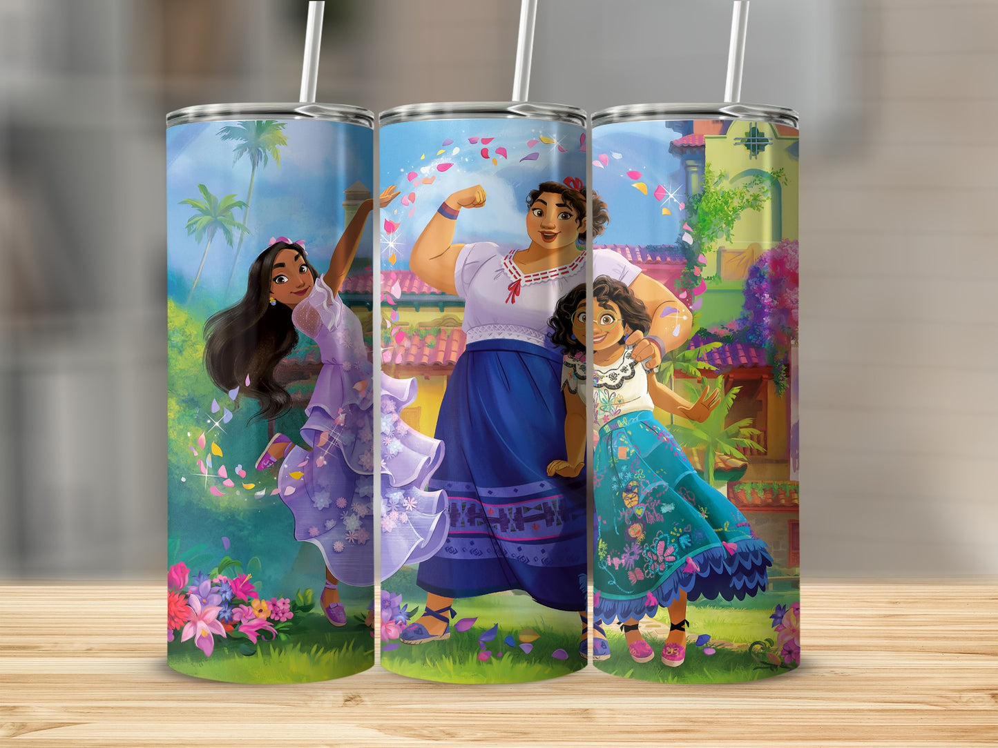 Colorful Family Animation Characters Insulated Tumbler