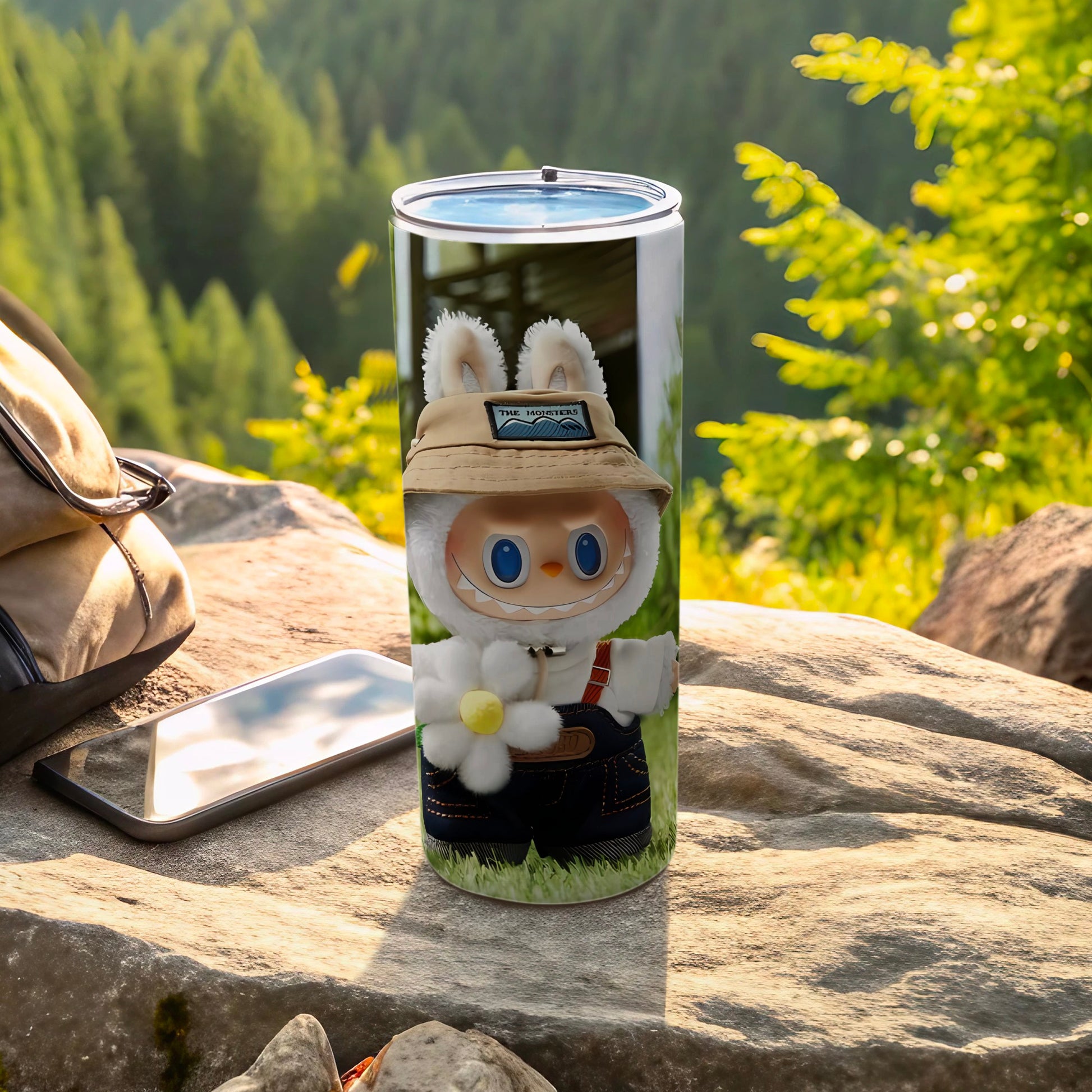 Adorable Character Tumbler with Hat and Overalls Design