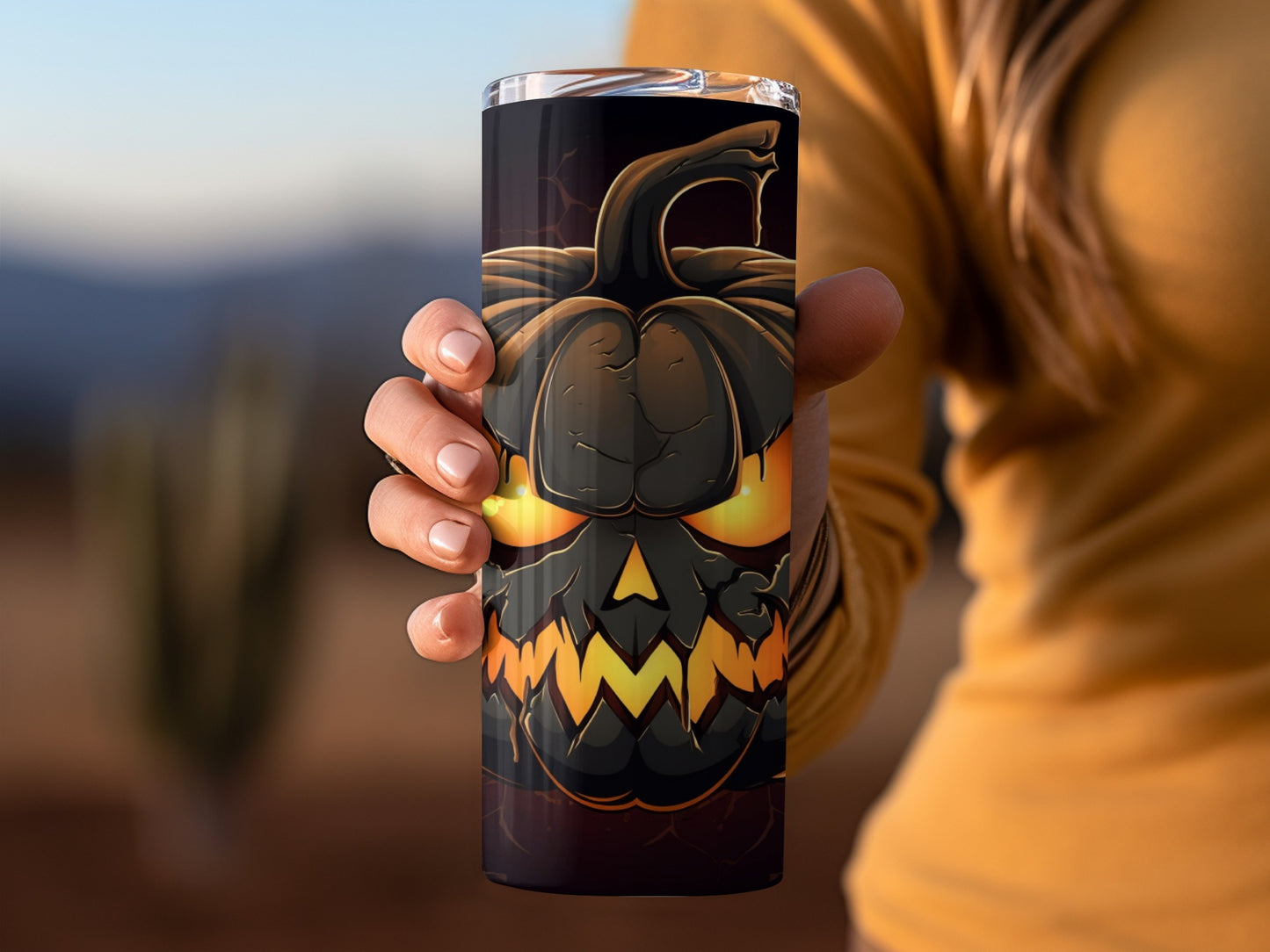 Halloween Pumpkin Face Insulated Tumbler Product