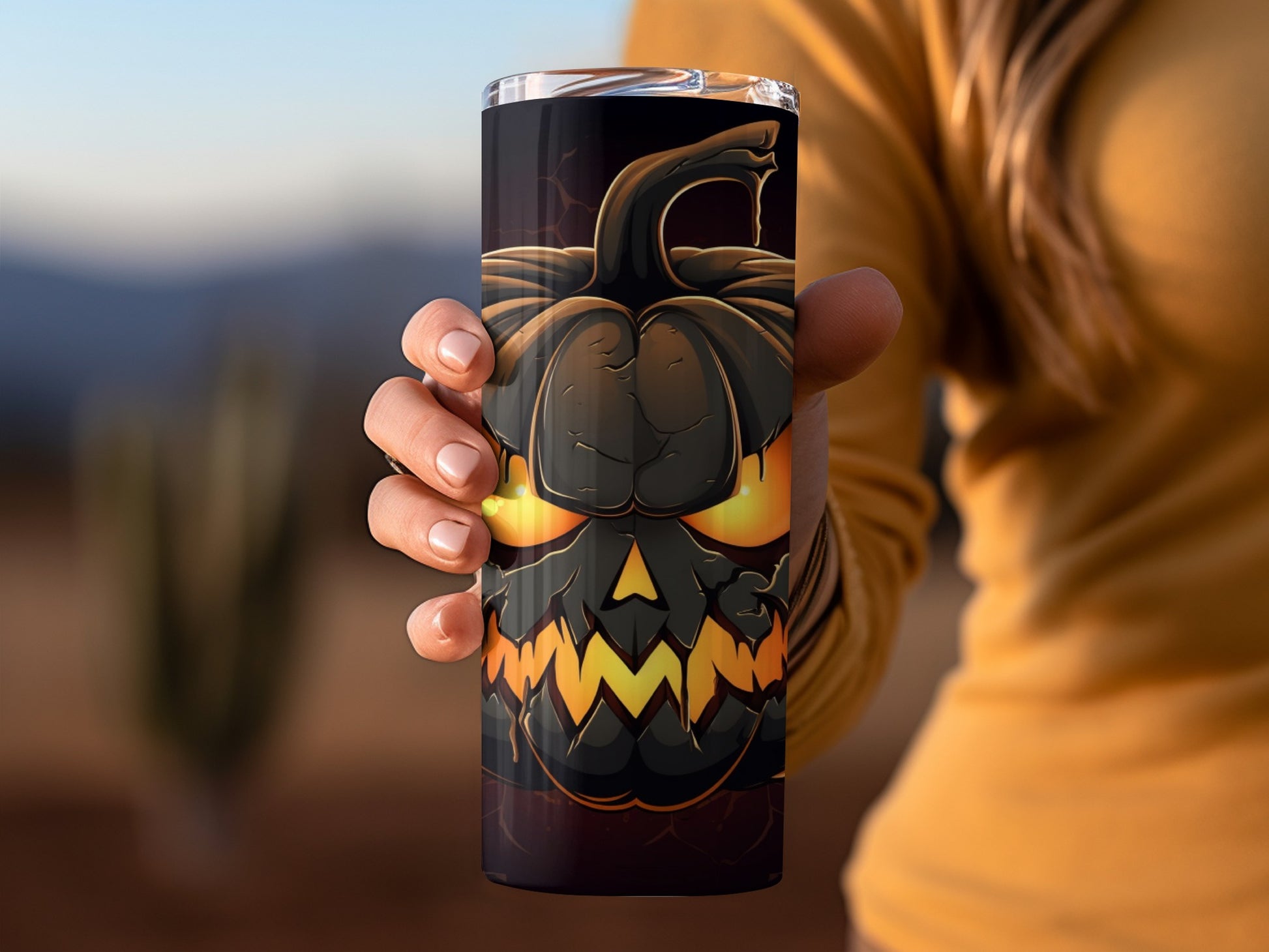 Halloween Pumpkin Face Insulated Tumbler Product