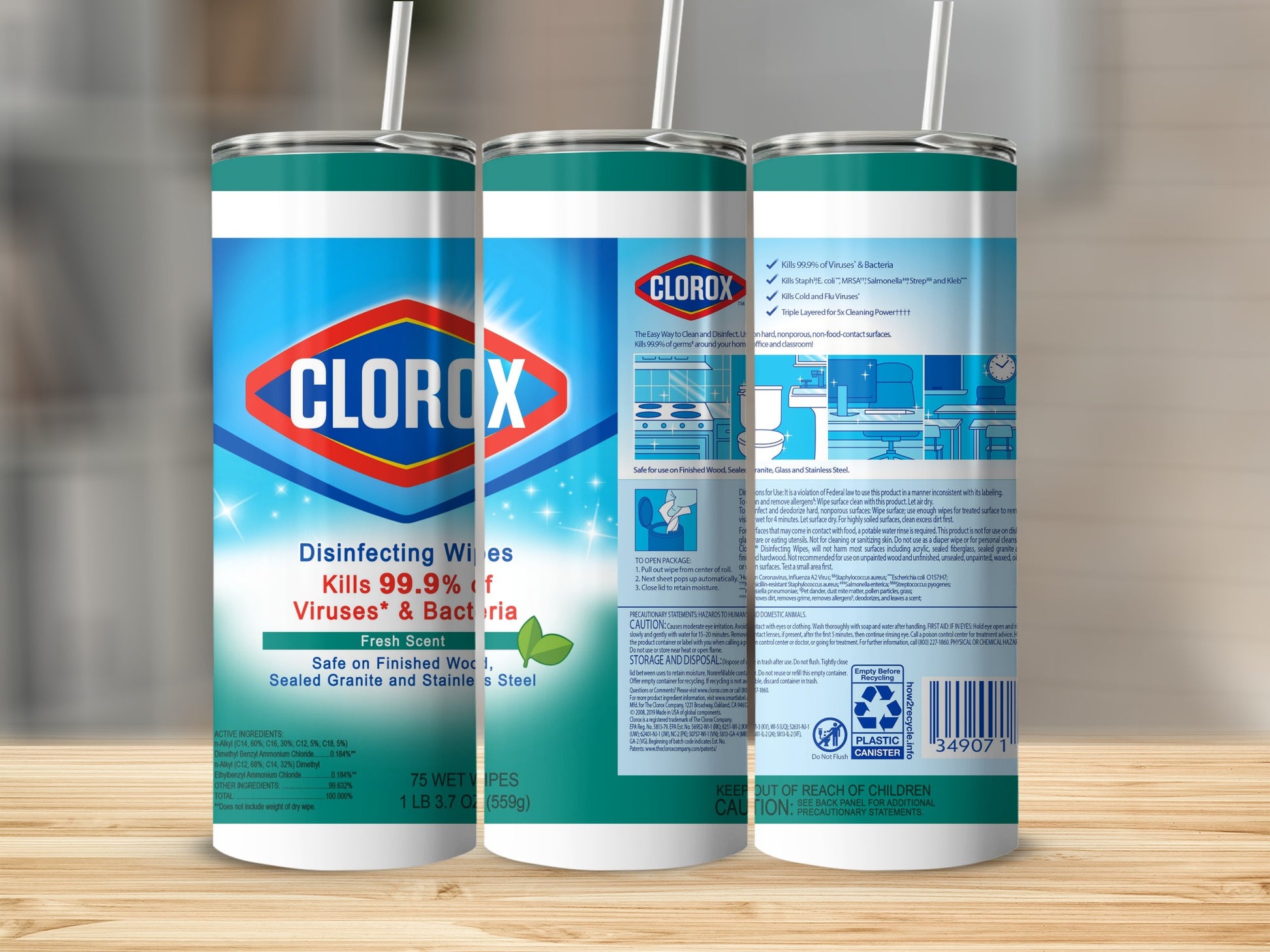 Clorox Disinfecting Wipes Kills 99.9% of Viruses & Bacteria product type