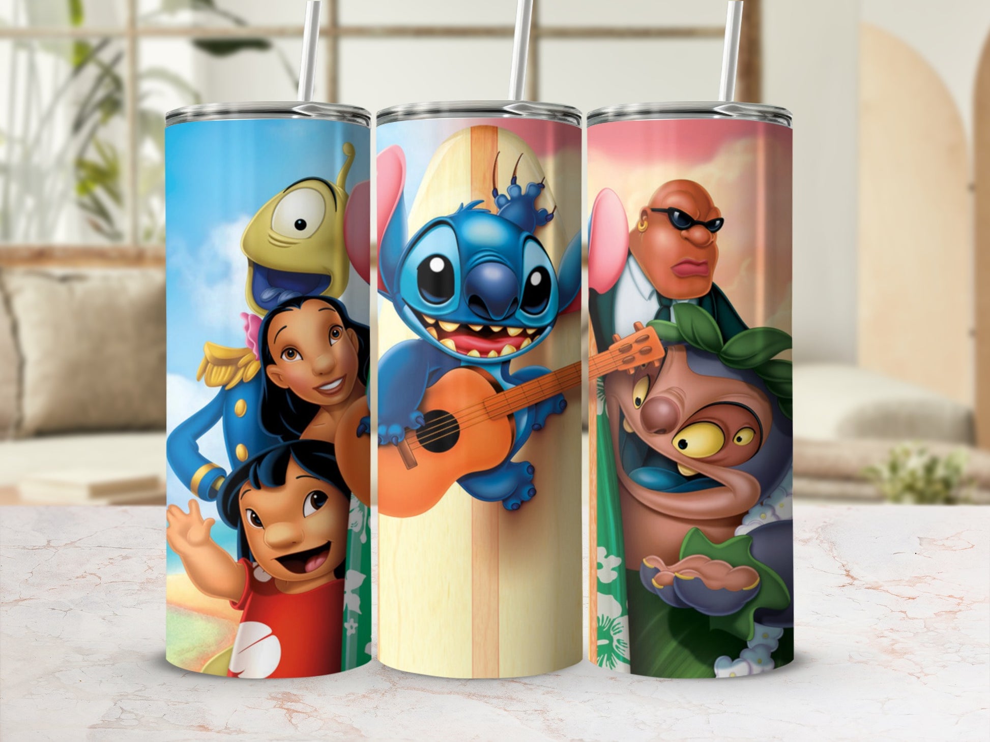 Colorful Stitch Tumbler Travel Cup Character Design