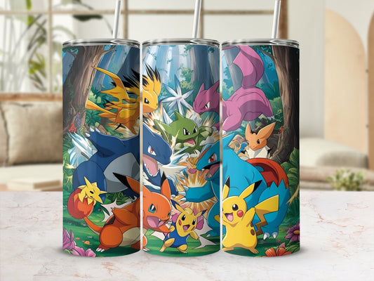 Colorful Cartoon Characters Tumbler for Fans Gift
