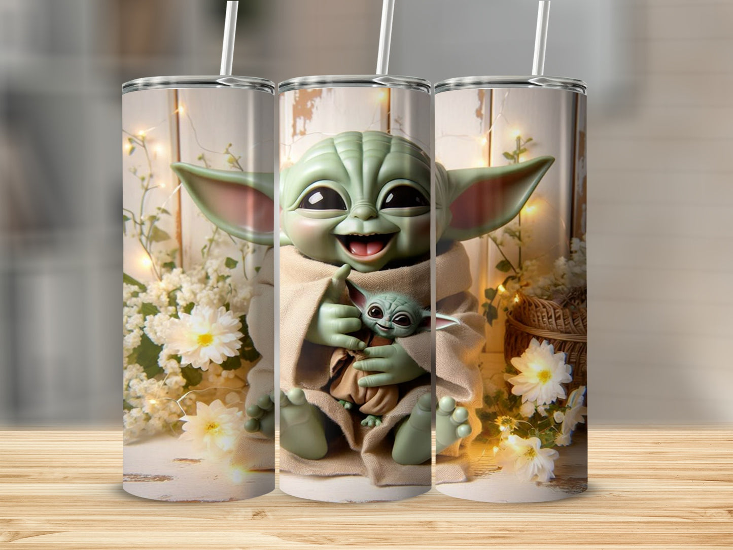 Cute Baby Alien Design Insulated Tumbler Cup