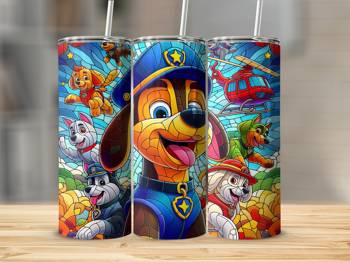 Colorful Animated Rescue Team Insulated Tumbler Cup