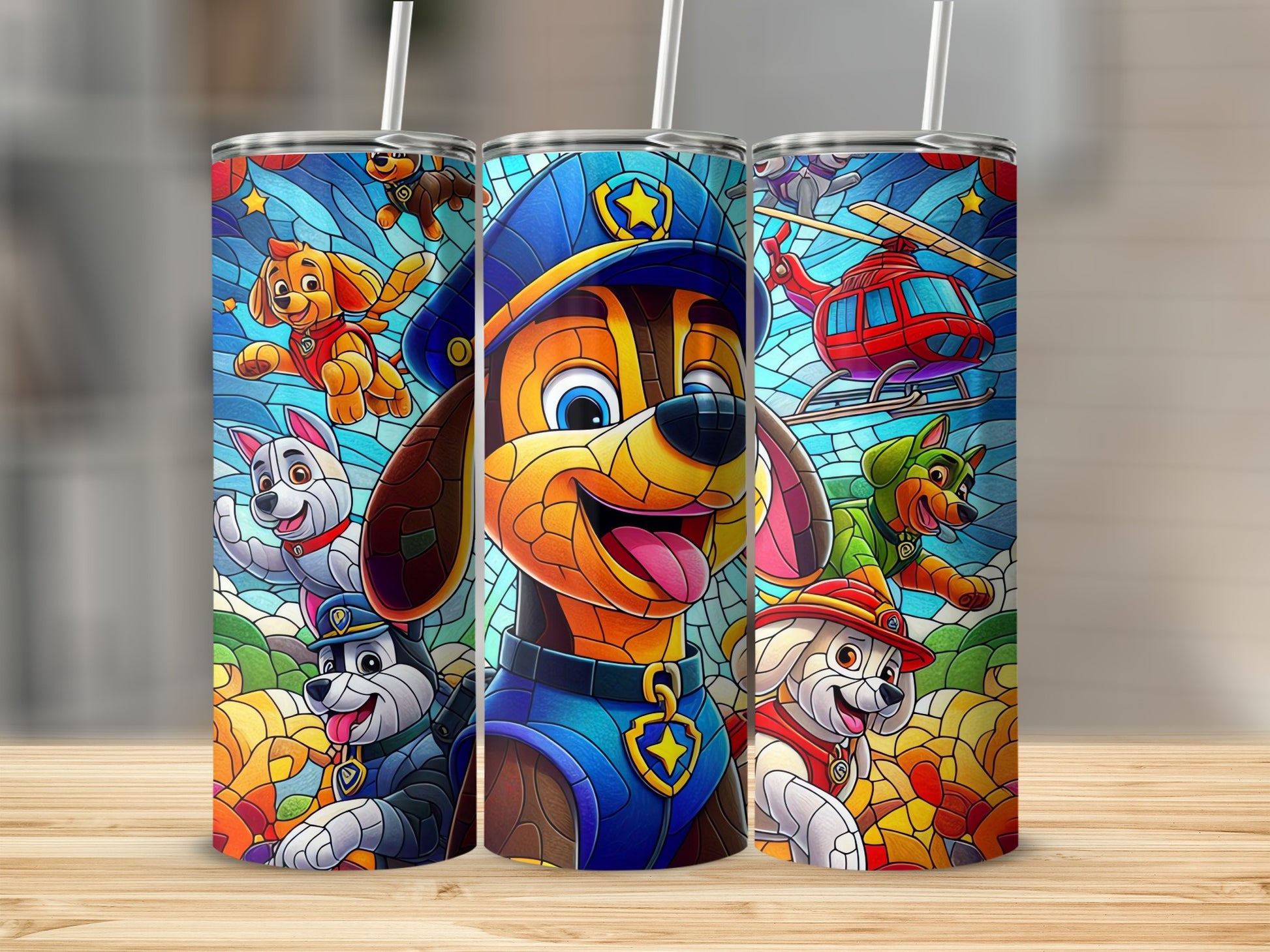 Colorful Animated Rescue Team Insulated Tumbler Cup