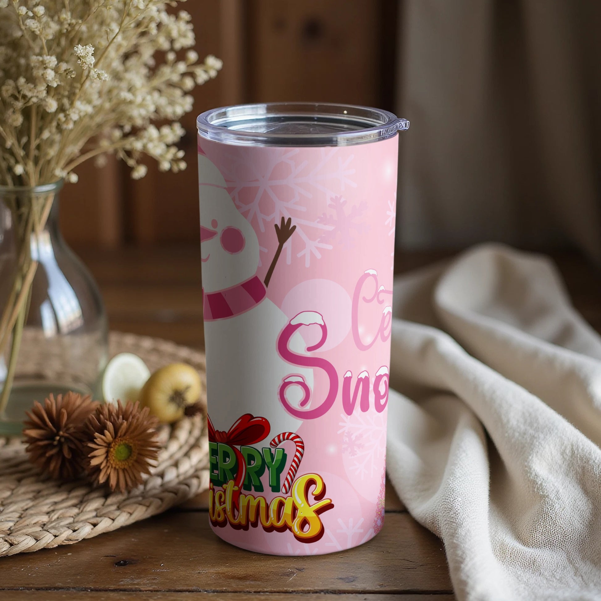 Celebrate Snowman Merry Christmas Tumbler