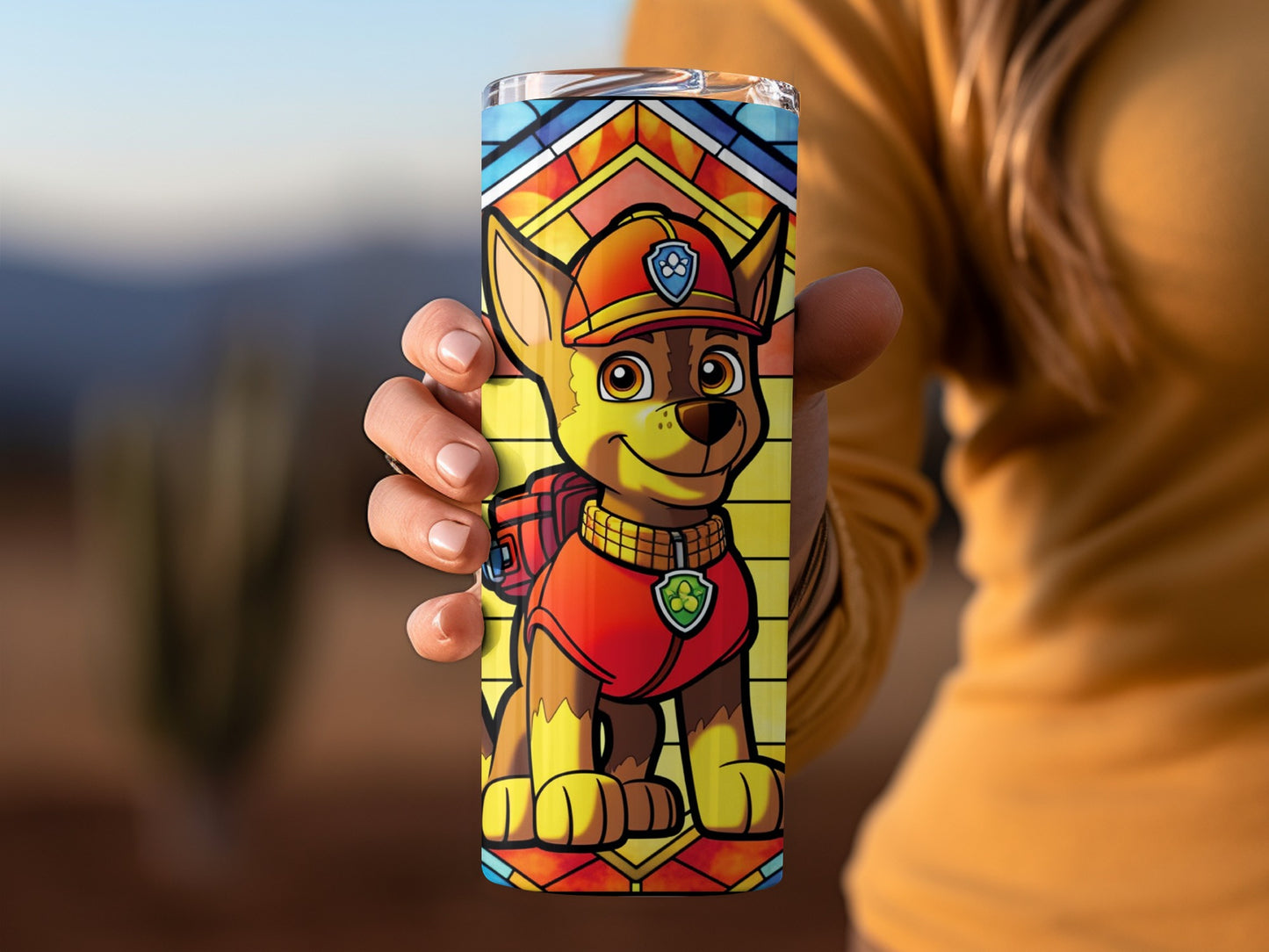 Colorful Character Pup Stainless Steel Tumbler