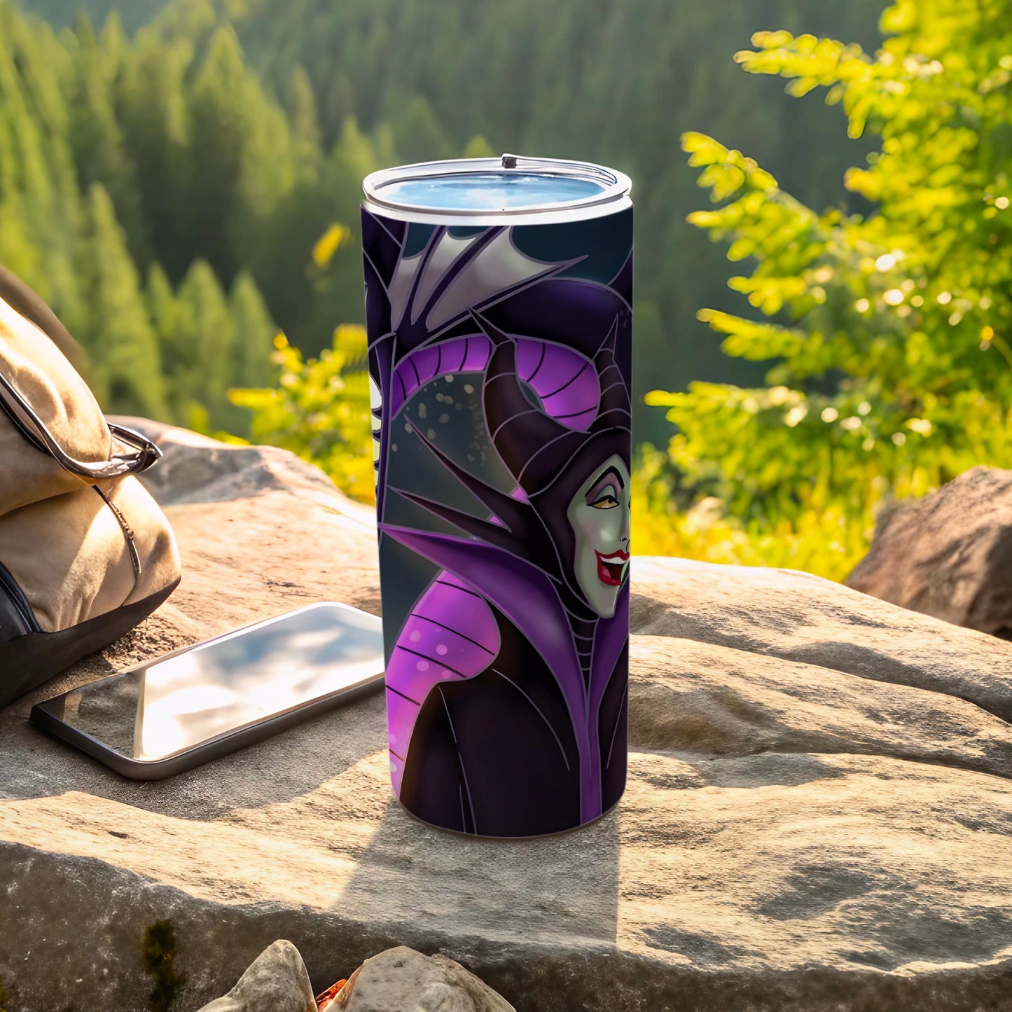 Maleficent Themed Travel Tumbler Insulated Bottle