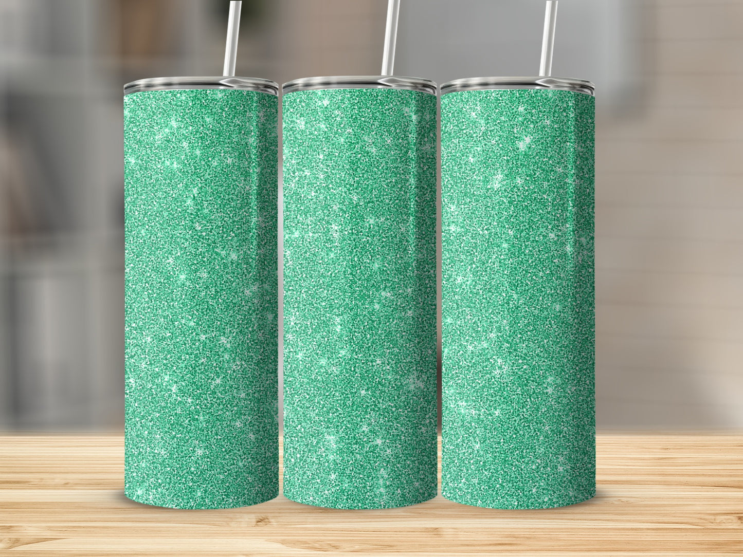 Sparkly Green Glitter Tumbler Design for Everyday Use