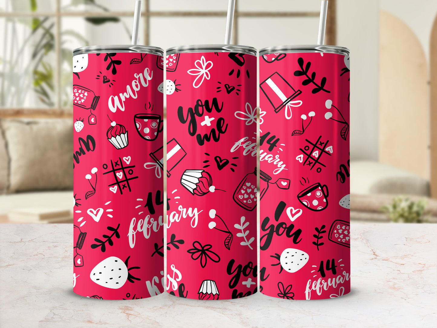 February Love Valentine's Day Tumbler 20oz Product