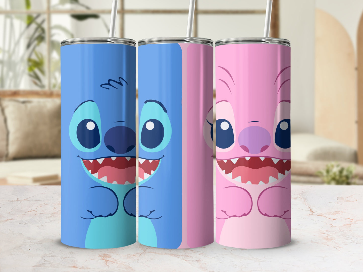 Cute Cartoon Character Insulated Tumbler with Straw