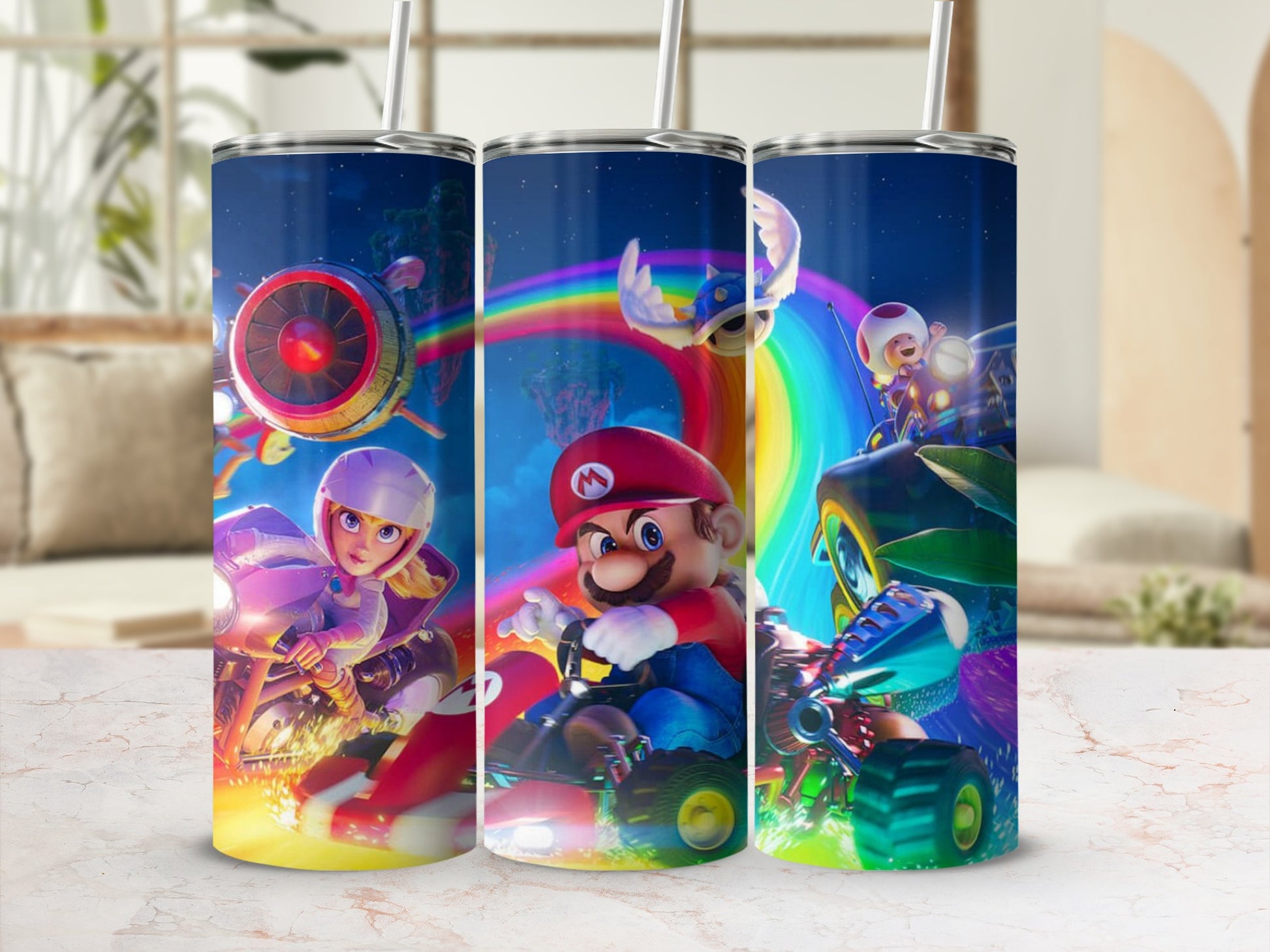 Colorful Racing Characters Double Wall Tumbler