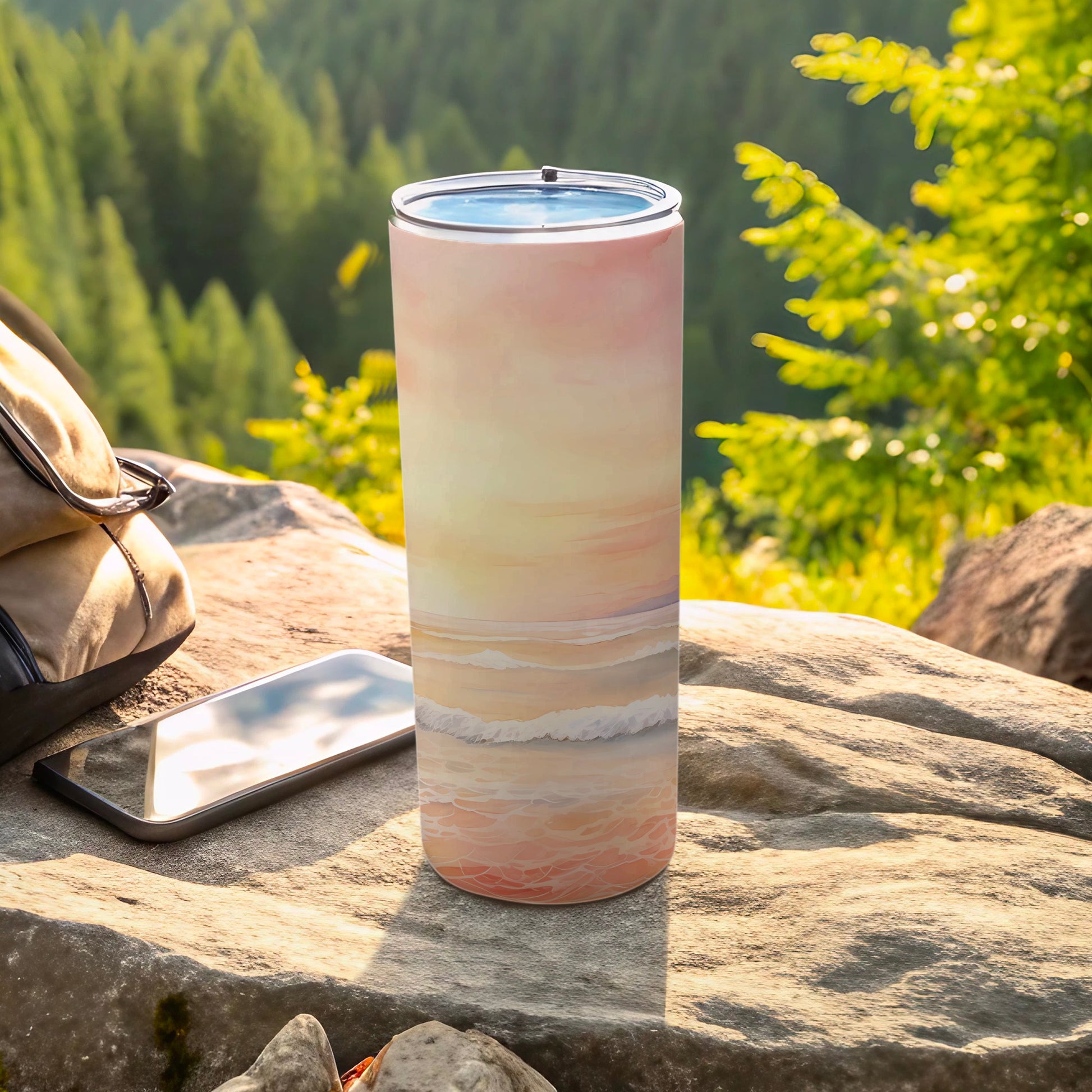 Ocean Wave Sunset Design Portable Drinkware product type