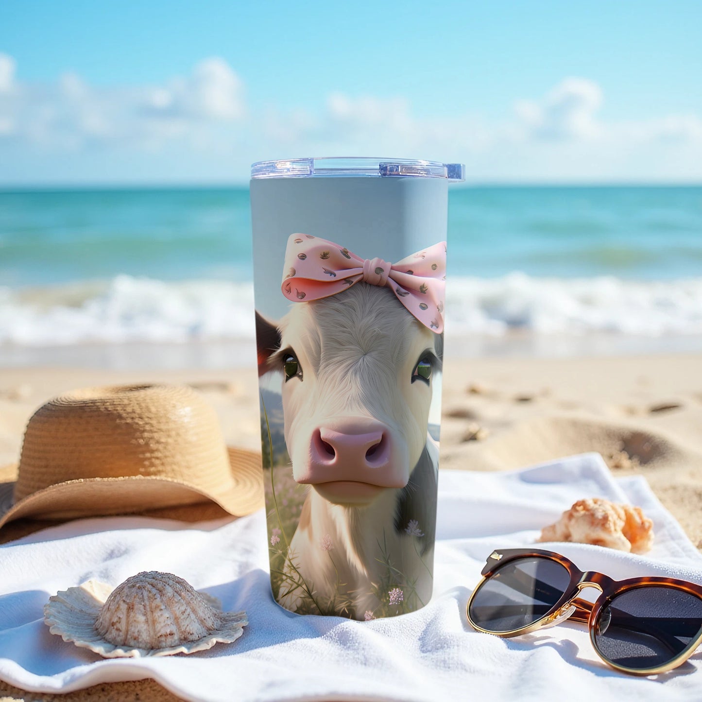 Sweet Baby Cow Headband Ocean View Tumbler product type
Cow Tumbler
Cute Cow
Pink Bow
Beach Theme
Ocean View
Calf Design
Animal Print
Summer Drinkware
Vacation Mug
Farm Animal
Unique Gift
Adorable Calf
Travel Cup
Beach Day
Seaside Tumbler
Girly Cow
Birthday Present
Sunny Vibes
Pattern Tumbler
Beverage Container