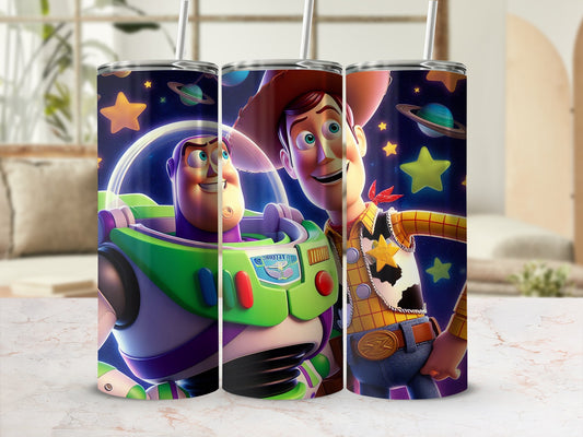 Buzz Lightyear and Woody Design Stainless Steel Tumbler