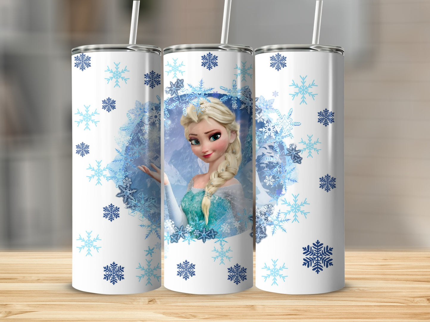 Frozen Elsa Snowflakes Design Tumbler Product