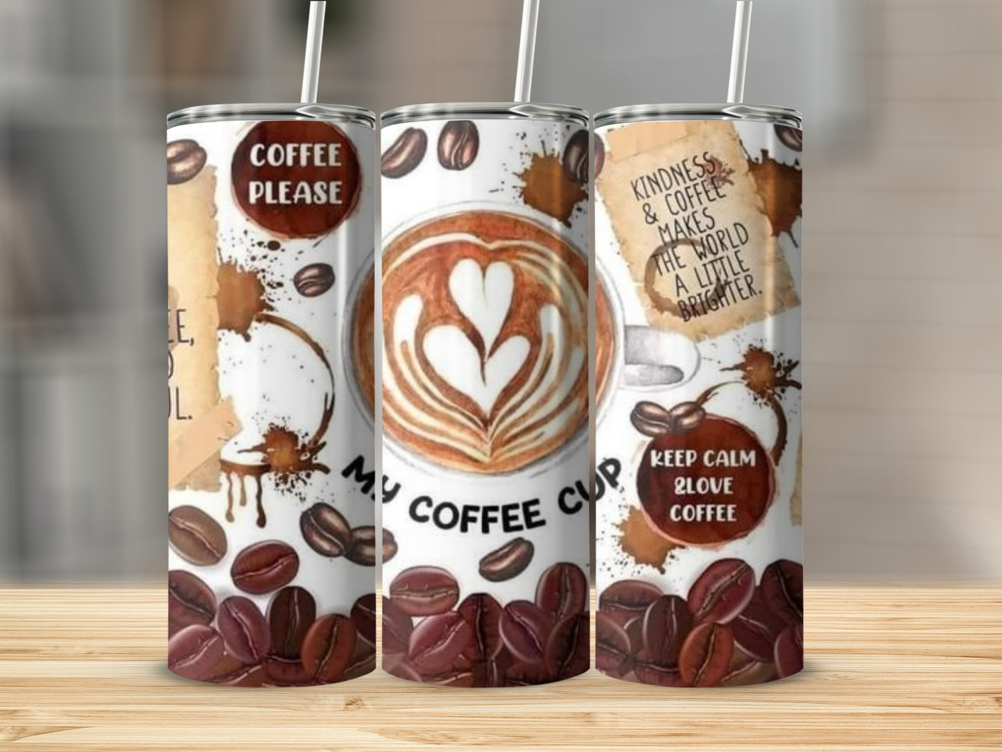 Coffee Please Keep Calm Love Coffee Patterned Product