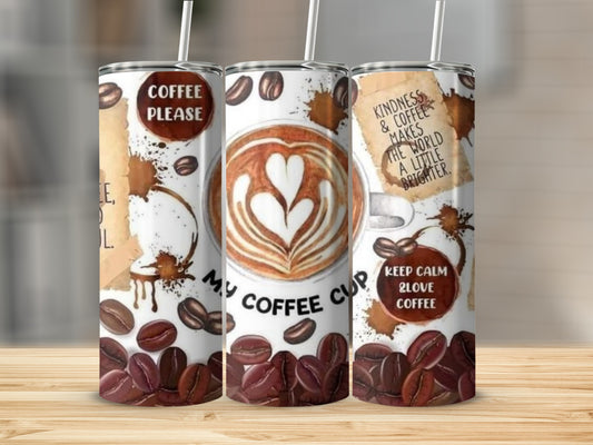 Coffee Please Keep Calm Love Coffee Patterned Product