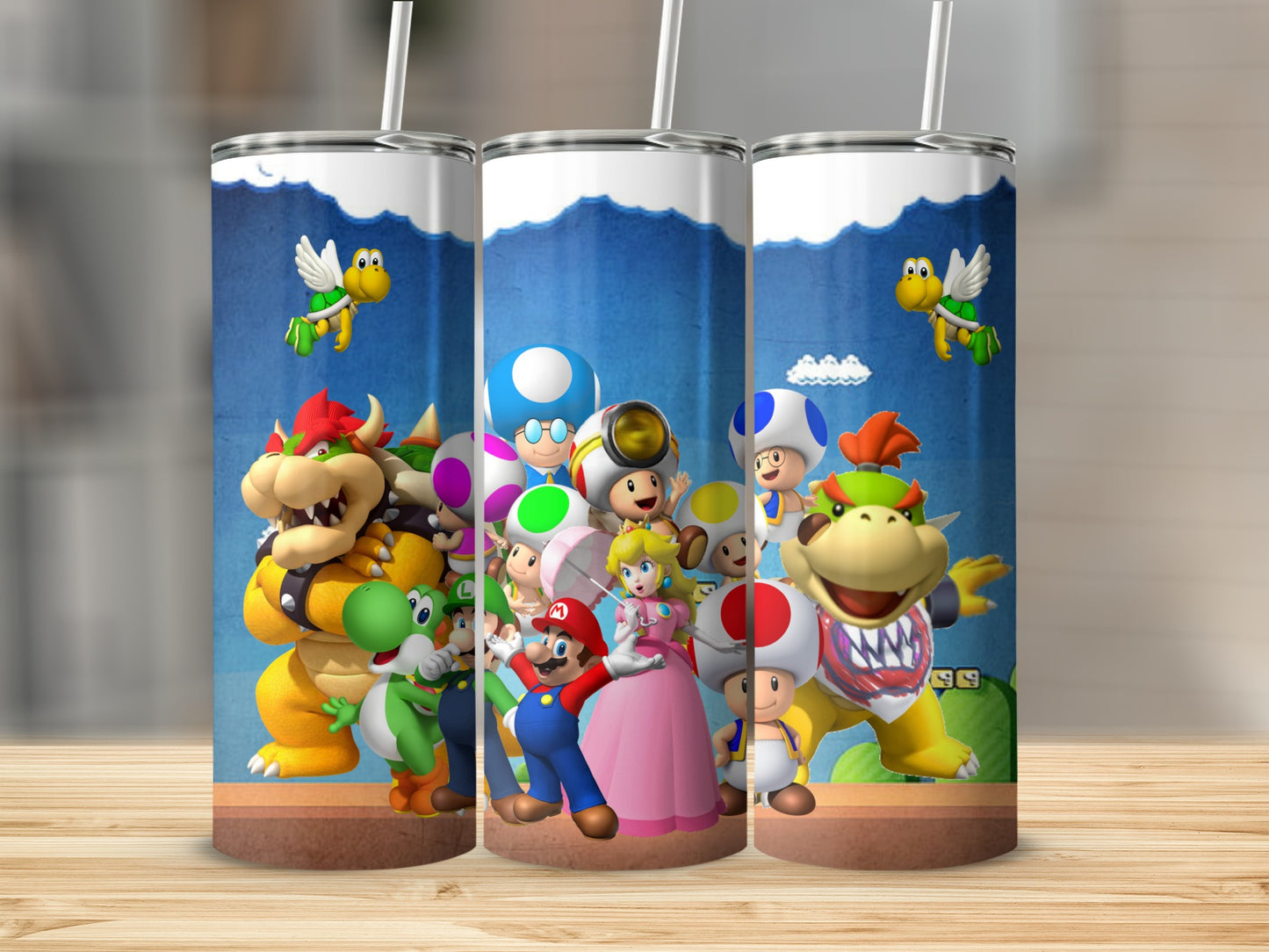 Colorful Super Mario Characters Adventure Tumbler