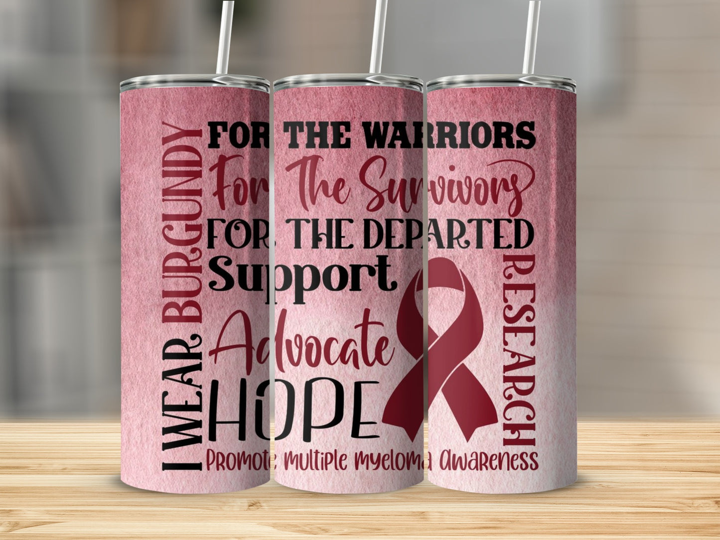Burgundy Multiple Myeloma Awareness Research Support Tumbler