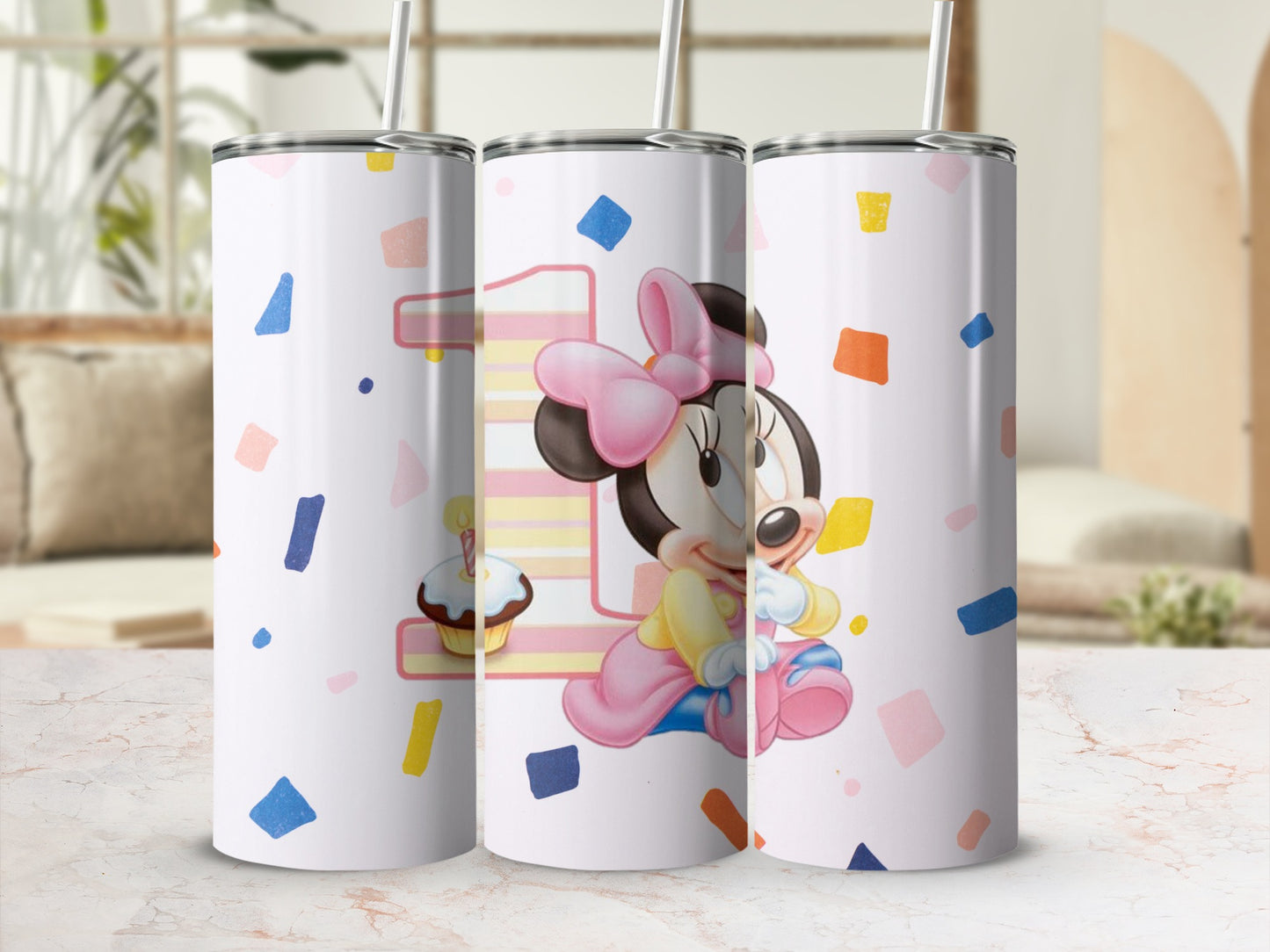 Adorable Cartoon Character One Year Old Tumbler