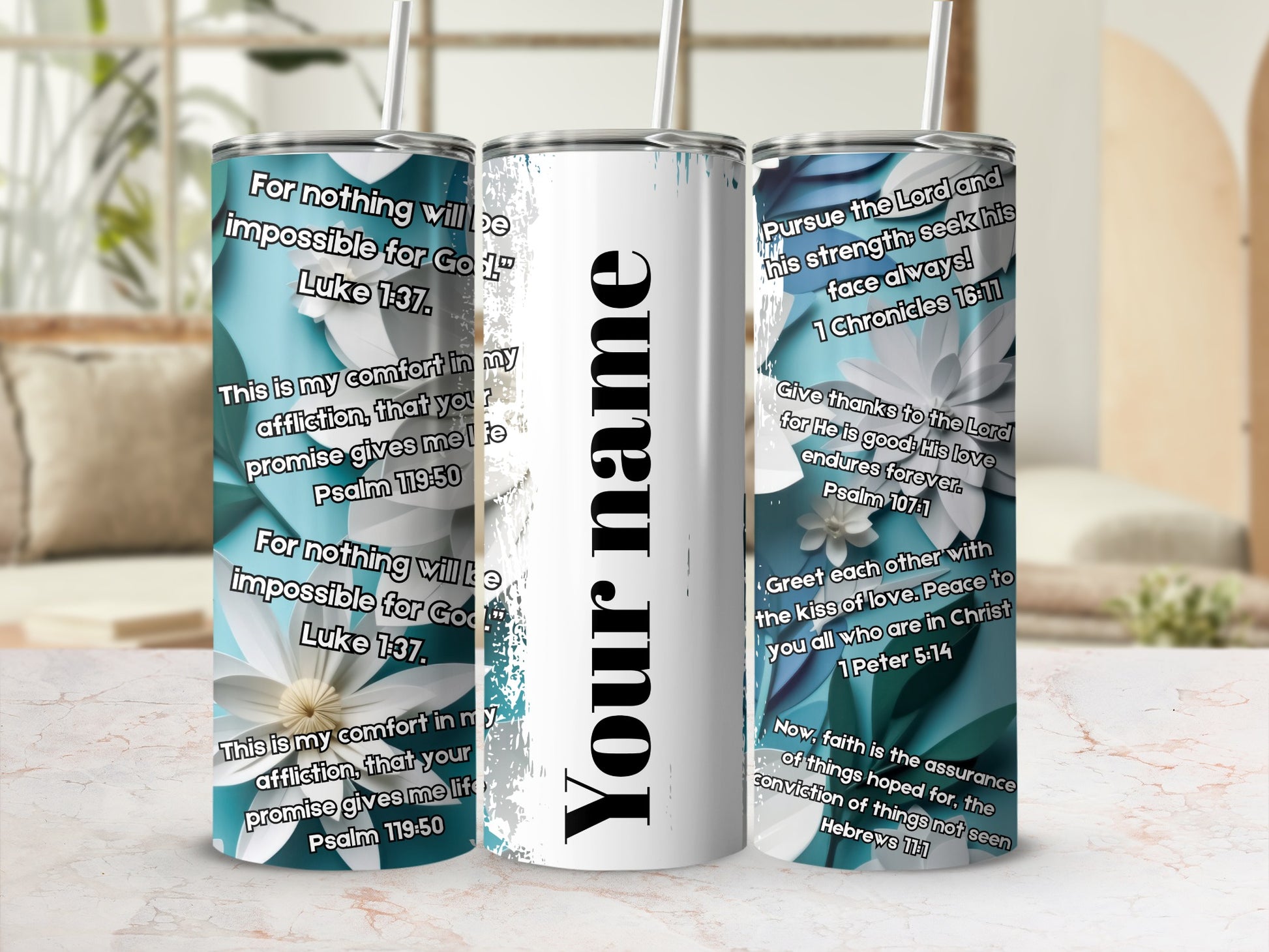 Motivational and Inspirational Christian Tumbler