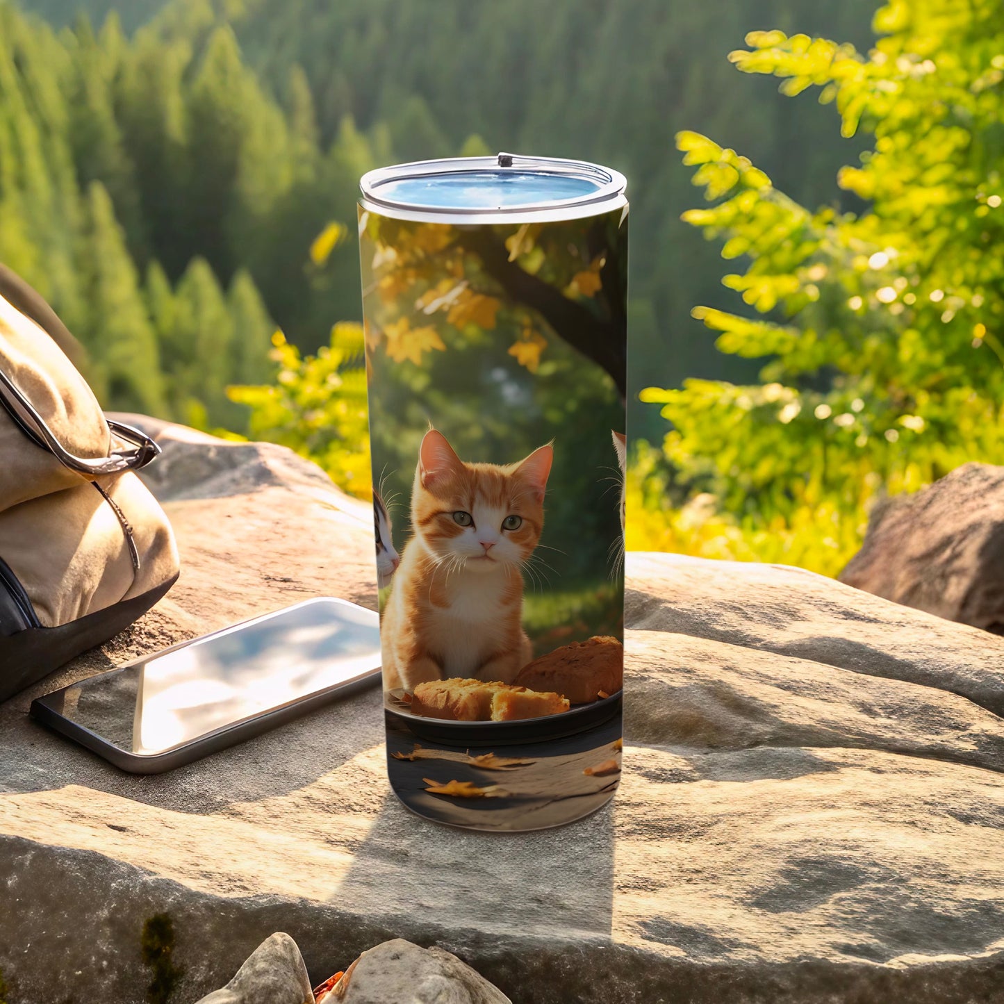 Cute Orange White Kitten Outdoor Scene Tumbler Product Type