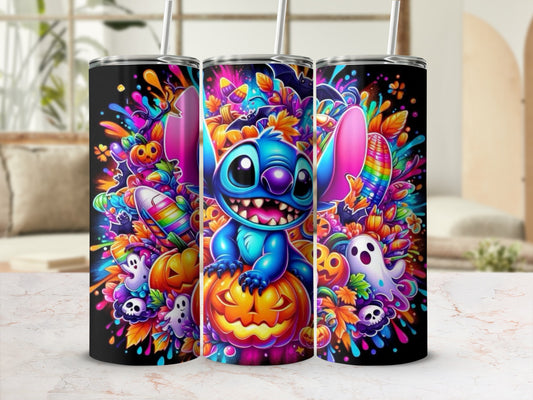 Colorful Halloween Cartoon Character Tumbler Cup