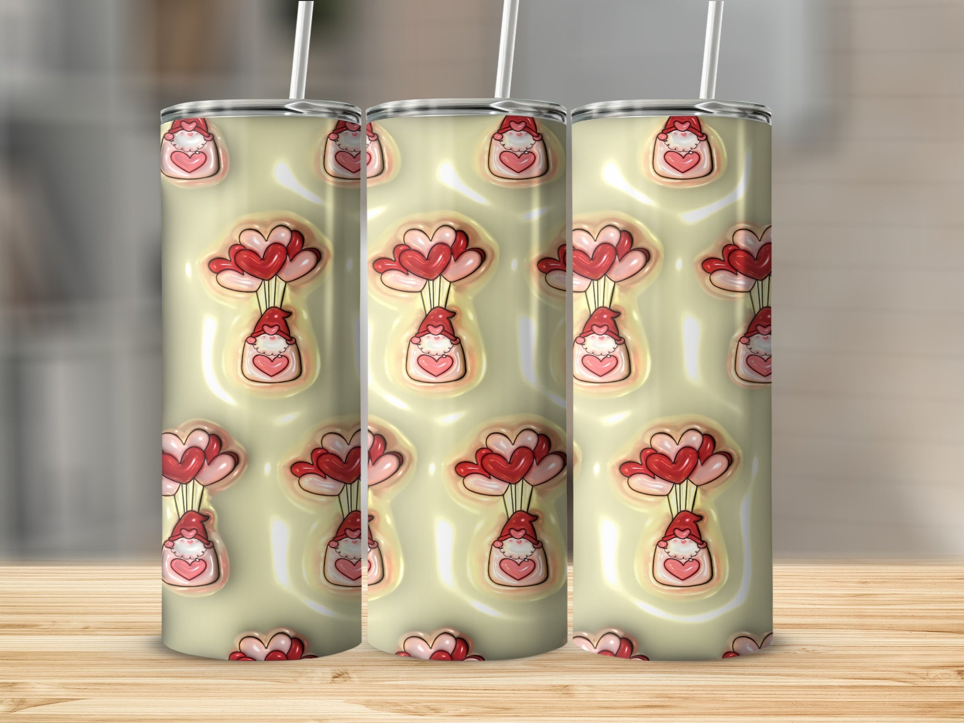Sweet Fox with Heart Balloons Personalized Tumbler