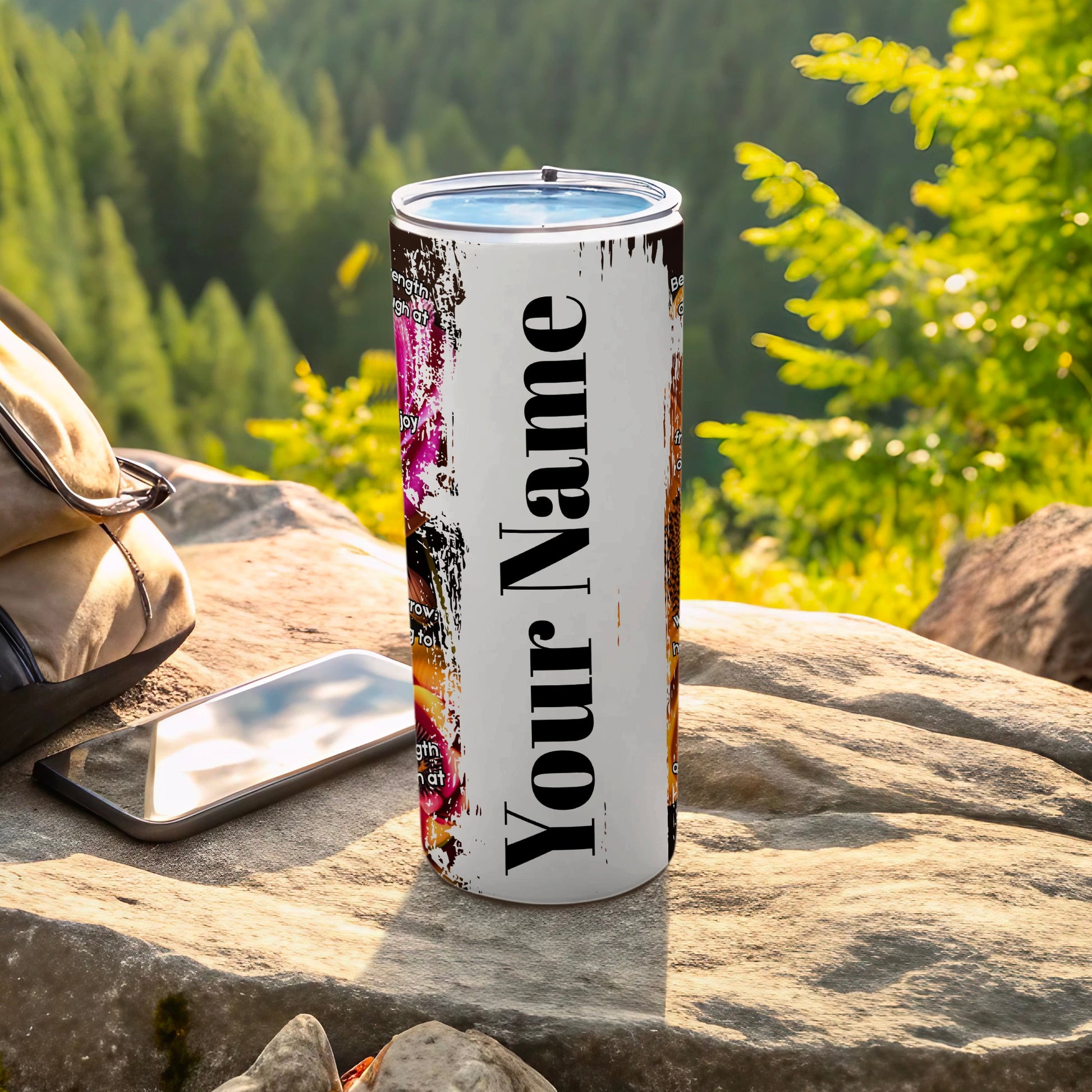 Personalized Your Name Travel Tumbler for Outdoors