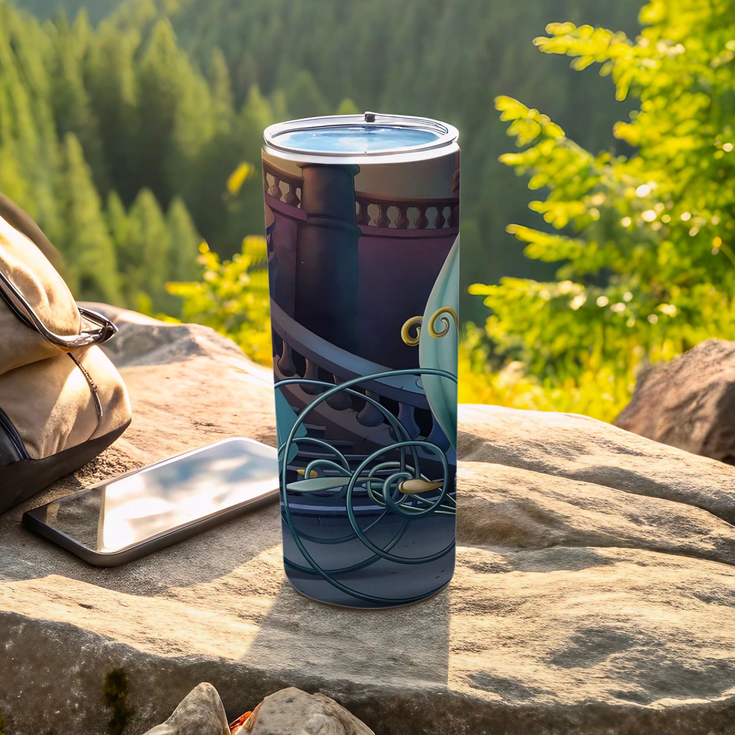 Artistic Outdoor Scenic Design Insulated Drink Container