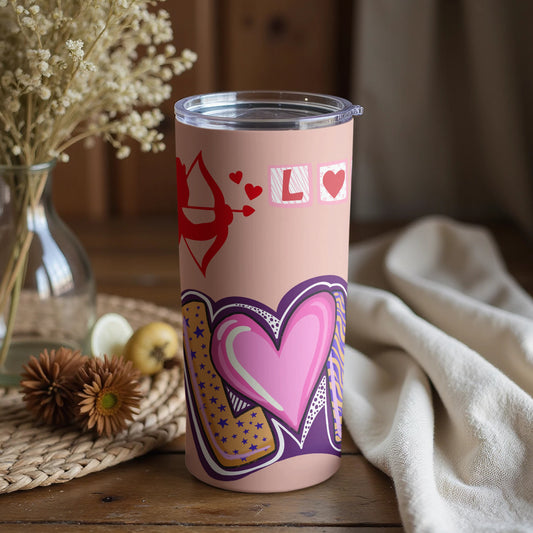 Love Themed Design Insulated Tumbler Cup