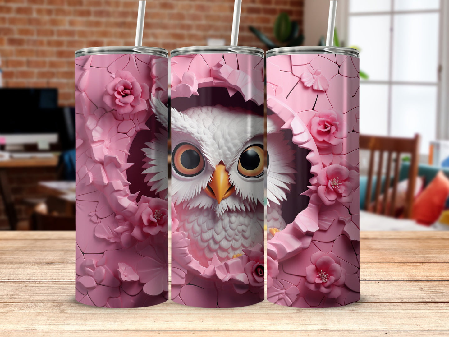 Pink Floral Cracked Owl Design Beverage Tumbler product type
Pink Tumbler, Owl Tumbler, Floral Design, Cracked Effect, Cute Owl, Animal Print, Drinkware, Beverage Holder, Gift Idea, Unique Design, Pink Flowers, White Owl, Whimsical Art, Tumbler Cup, Birthday Gift, Nature Inspired, Aesthetic Tumbler, Trendy Drinkware, Owl Lover Gift, Pop Art Style
