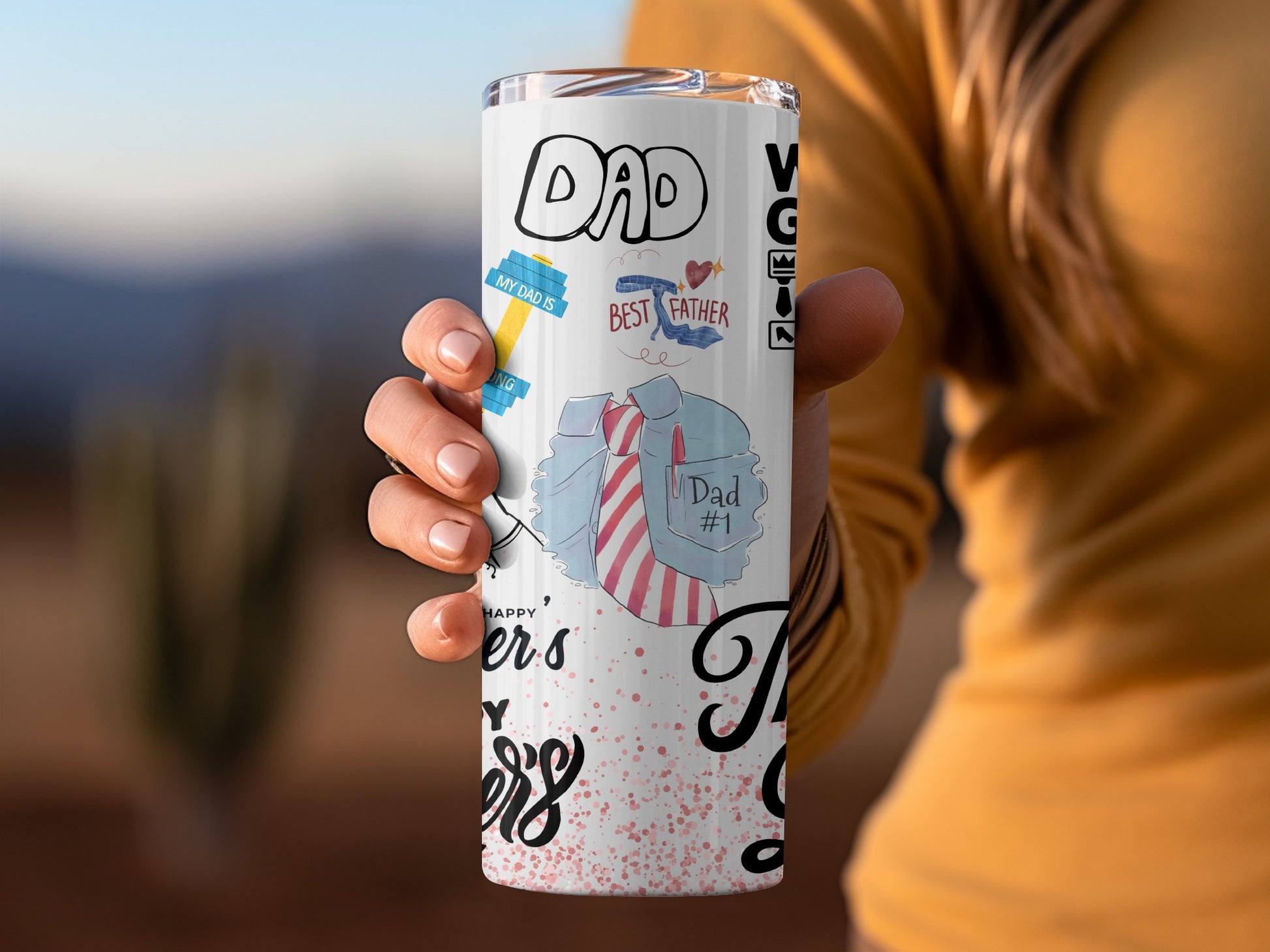 Dad Best Father My Dad Is Amazing Dad #1 Tumbler