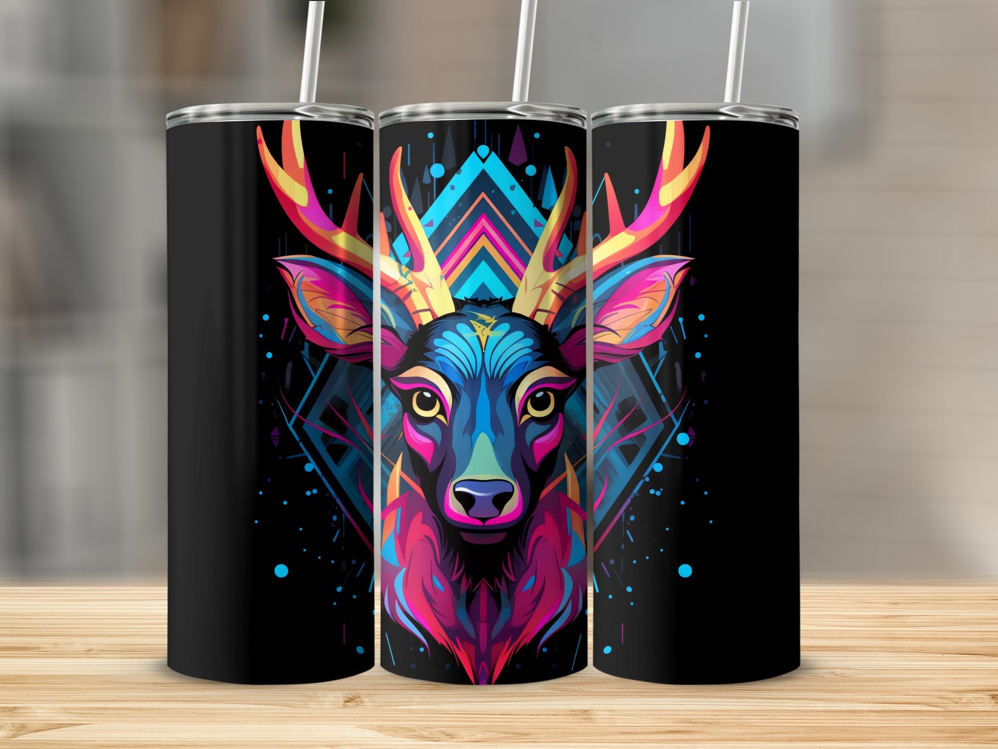 Luminous Deer Head Abstract Geometric Pattern Tumbler product type

Deer head
Neon colors
Abstract art
Geometric pattern
Vibrant design
Colorful deer
Psychedelic art
Animal design
Pop art style
Deer tumbler
Modern art
Cool design
Unique gift
Bright colors
Artistic tumbler
Black background
Digital art
Triangular pattern
Deer illustration
Custom tumbler